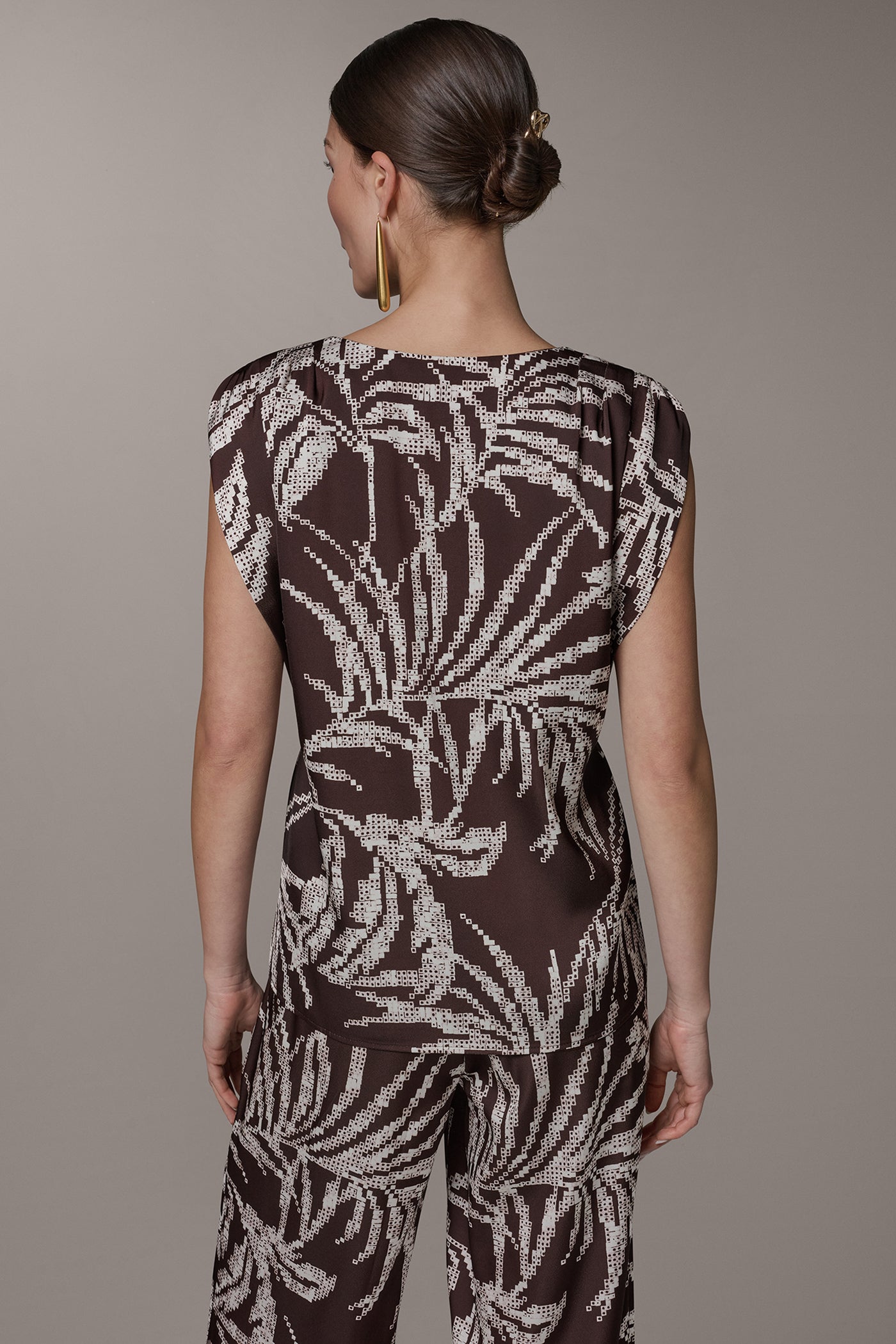 Canyon Multi SLEEVELESS EXTENDED SHOULDER TOP Donna Karan