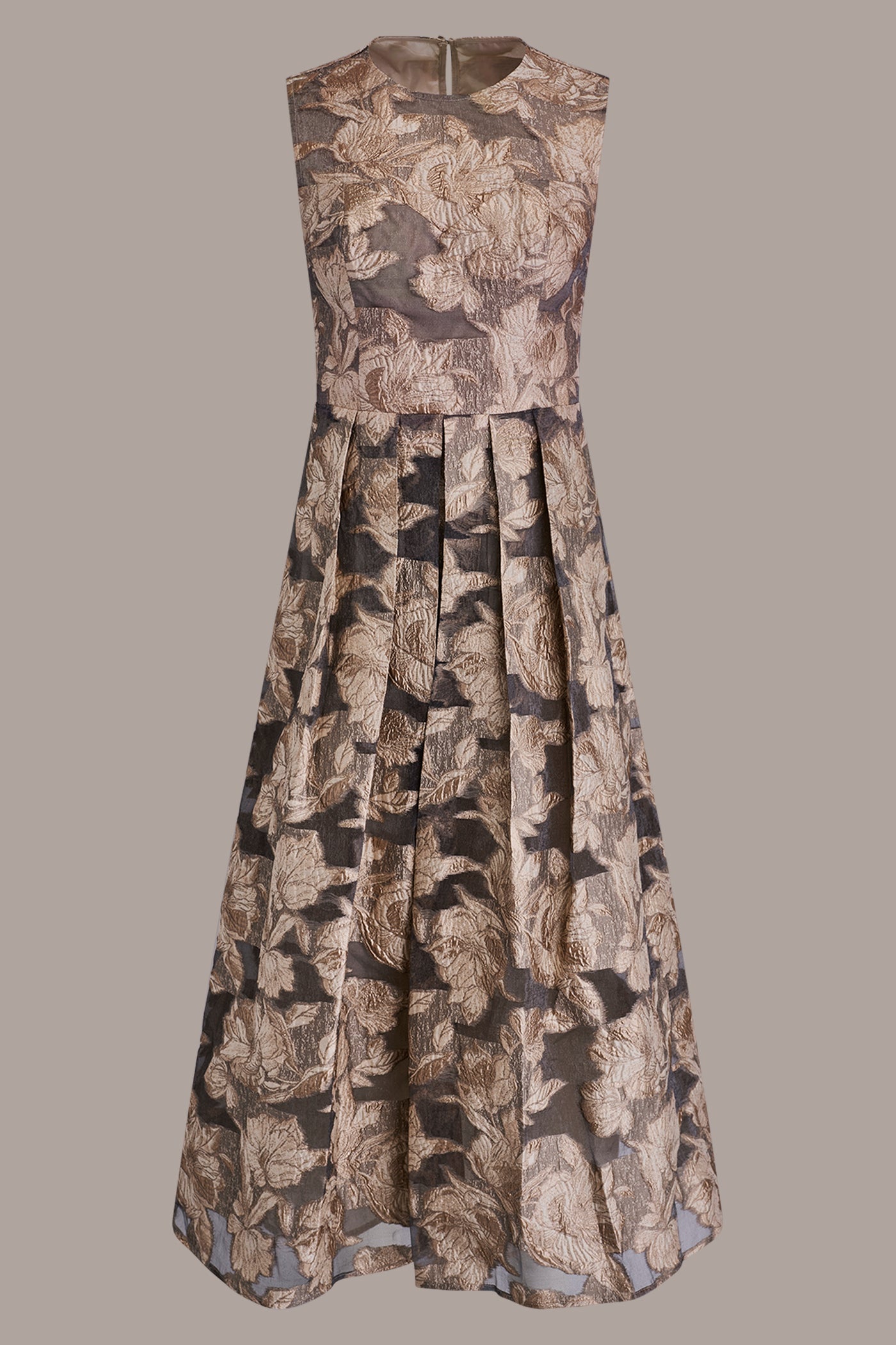 Snow Petal Multi FLORAL-JACQUARD MIDI GOWN Donna Karan