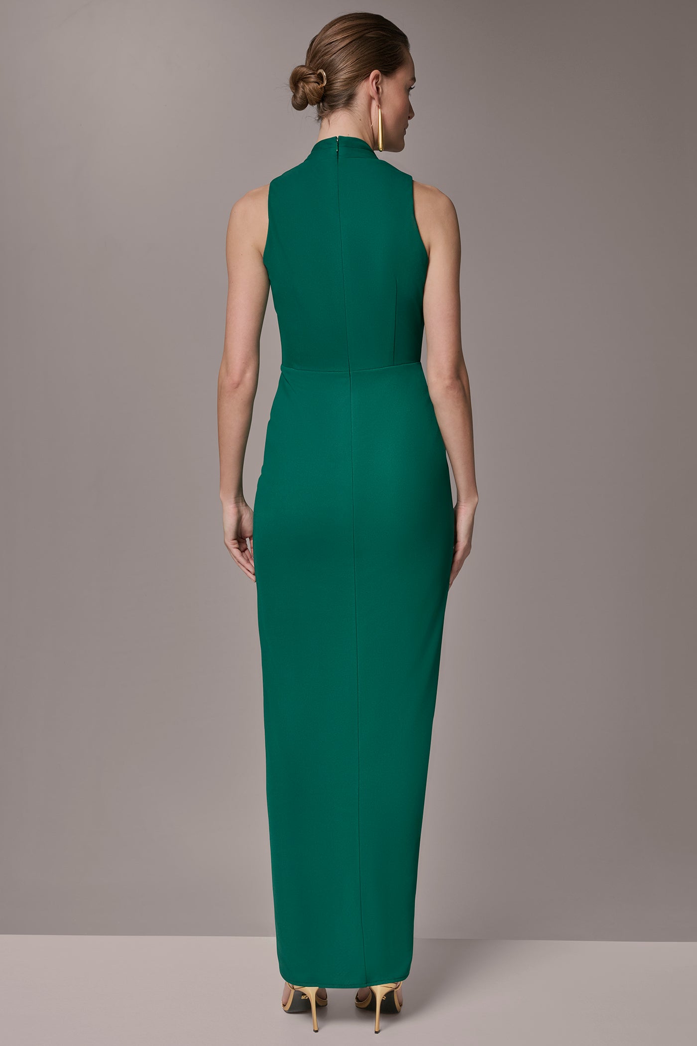 Lawn SLEEVELESS WRAP V-NECK GOWN Donna Karan