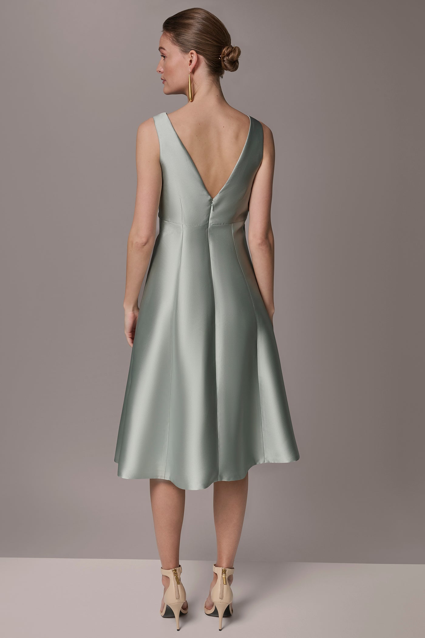 Blue Frost MIKADO CRYSTAL MIDI GOWN Donna Karan