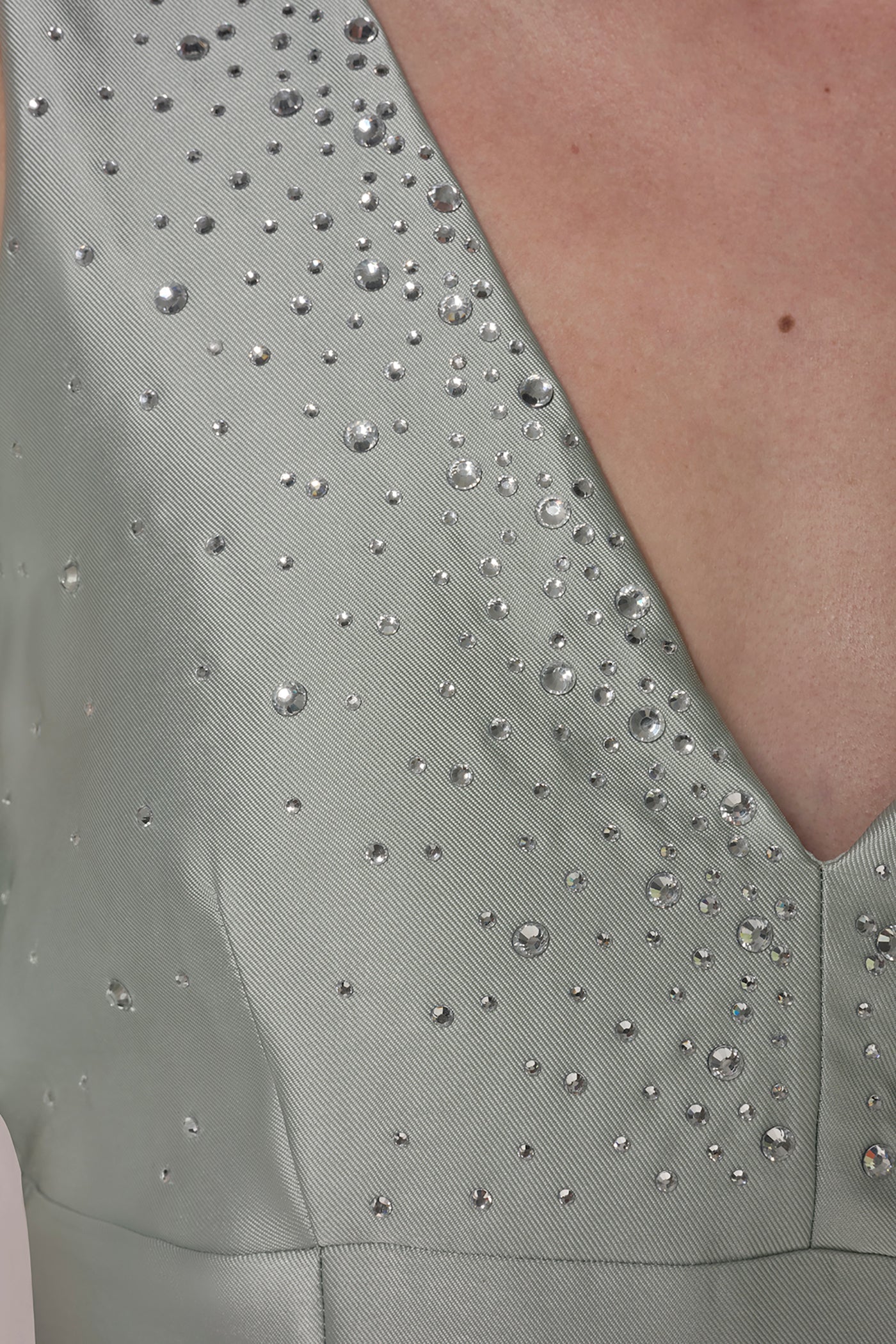 Blue Frost MIKADO CRYSTAL MIDI GOWN Donna Karan