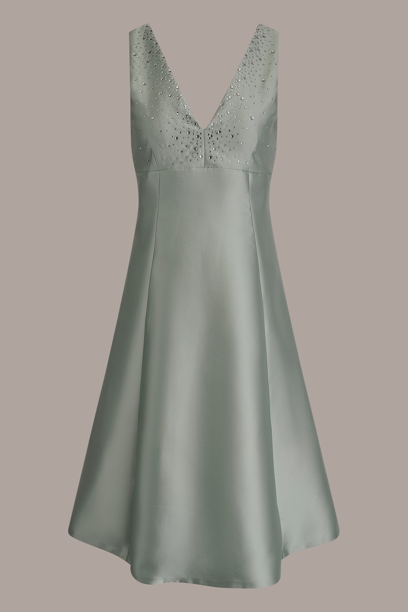 Blue Frost MIKADO CRYSTAL MIDI GOWN Donna Karan
