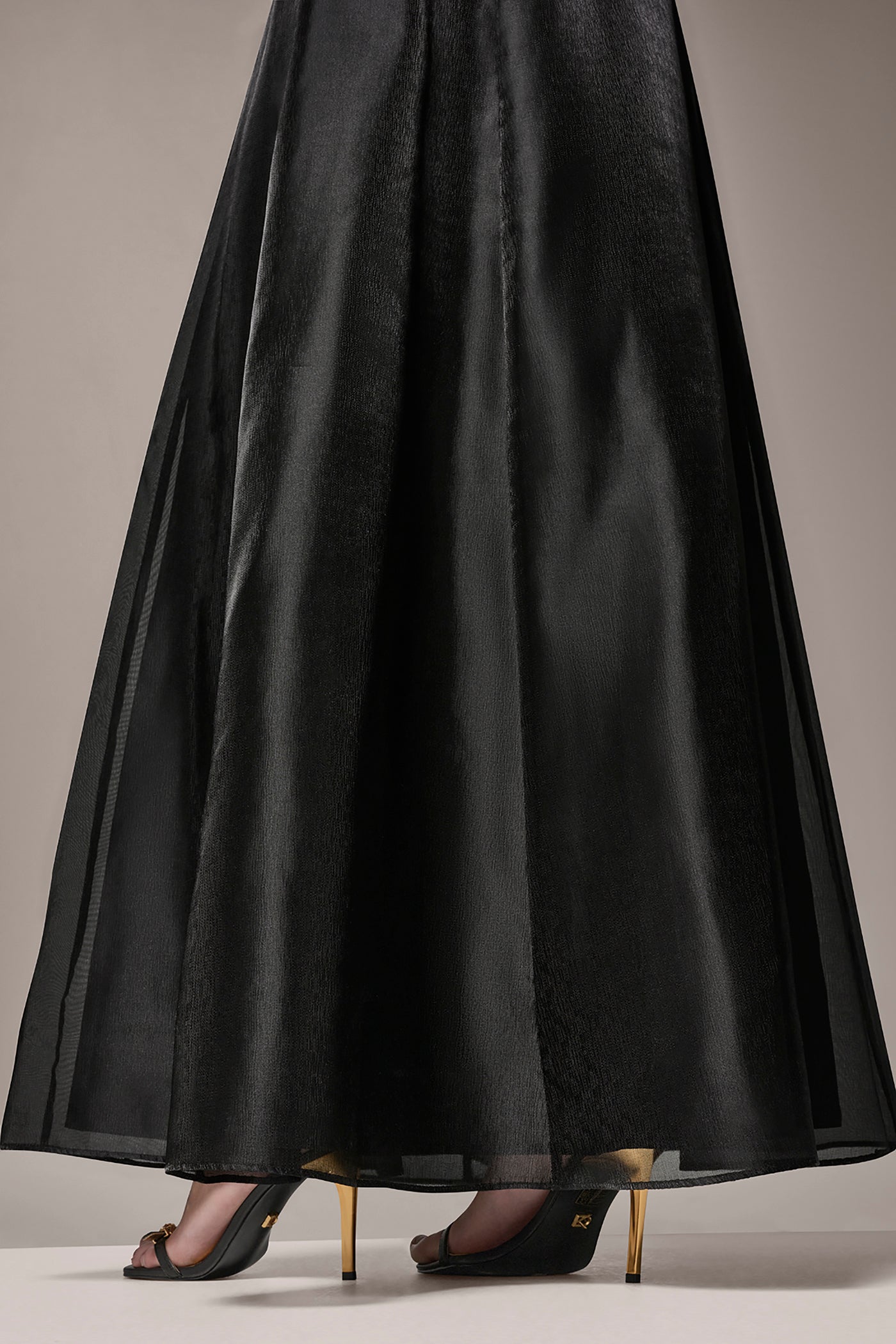 Black ORGANZA TWIST ONE-SHOULDER BALL GOWN Donna Karan