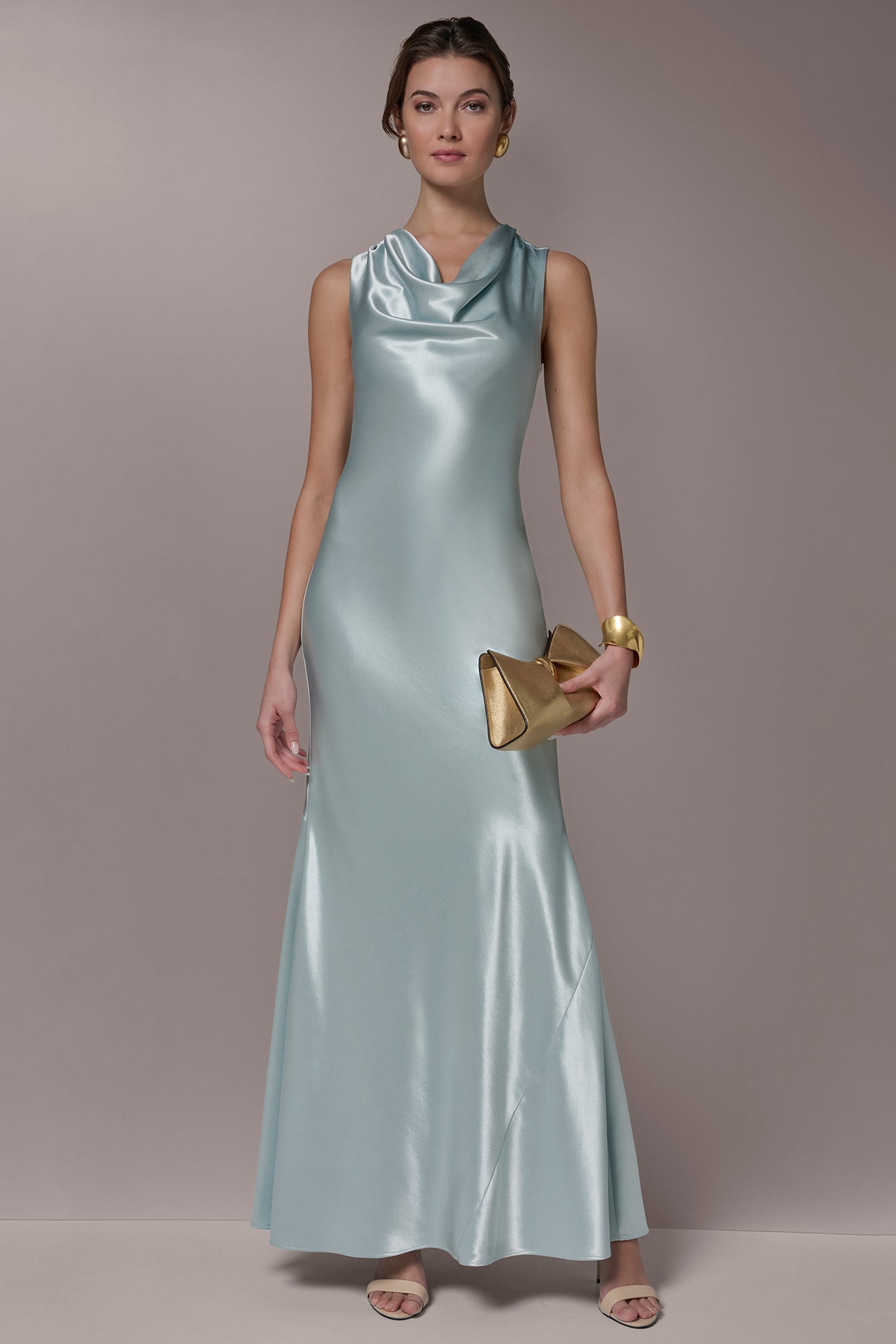 Mist SLEEVELESS COWL-NECK GOWN Donna Karan