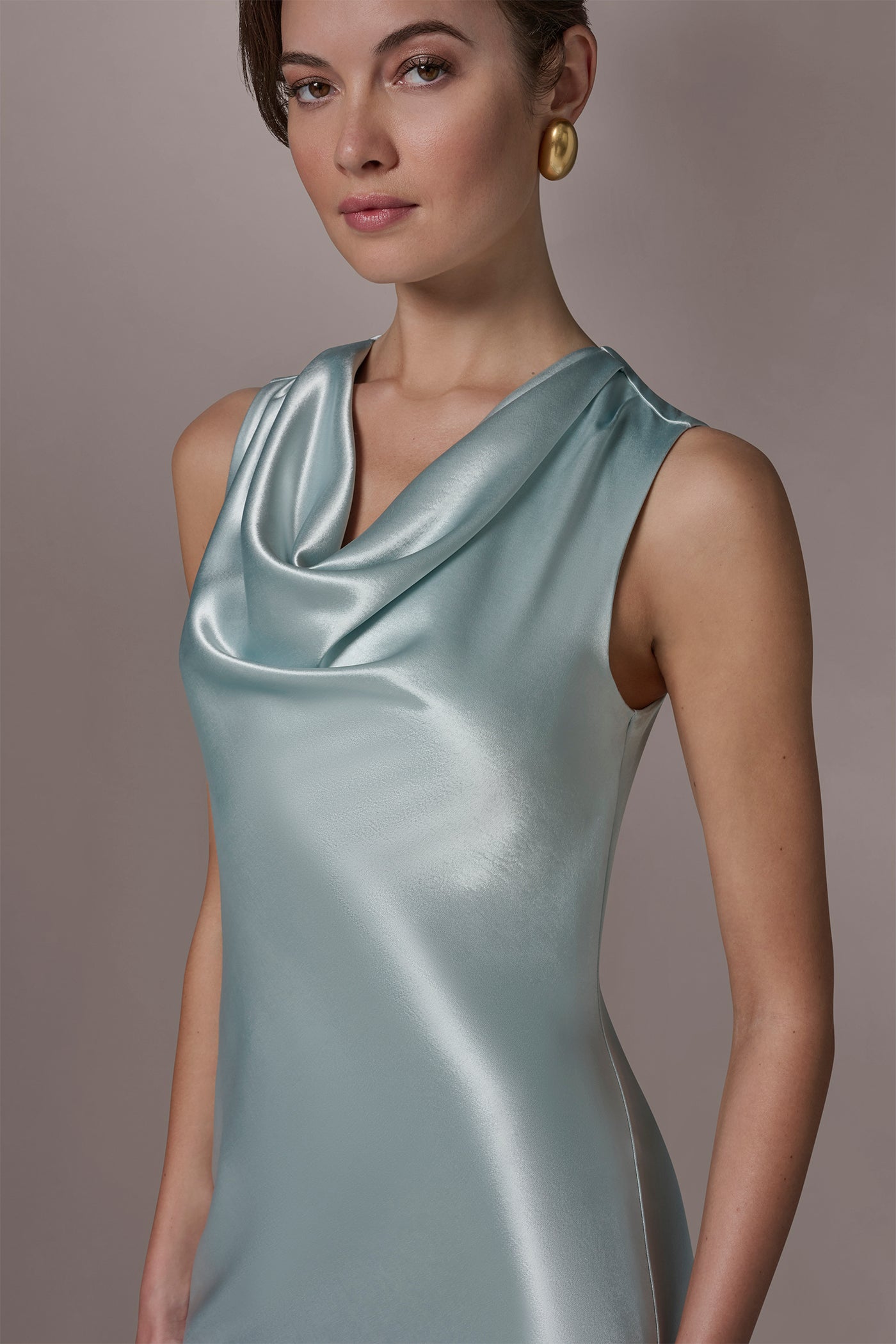 Mist SLEEVELESS COWL-NECK GOWN Donna Karan