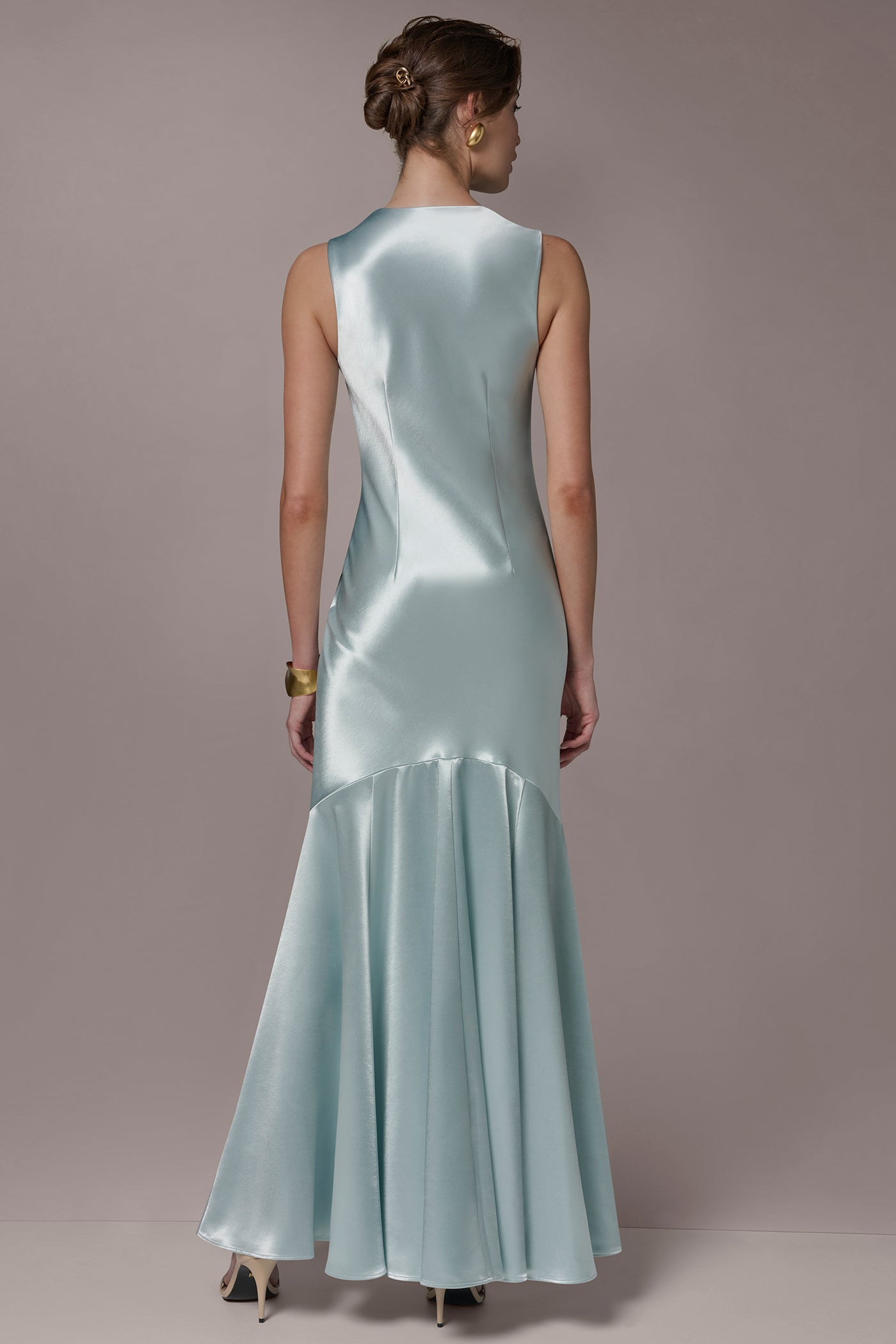 Mist SLEEVELESS COWL-NECK GOWN Donna Karan