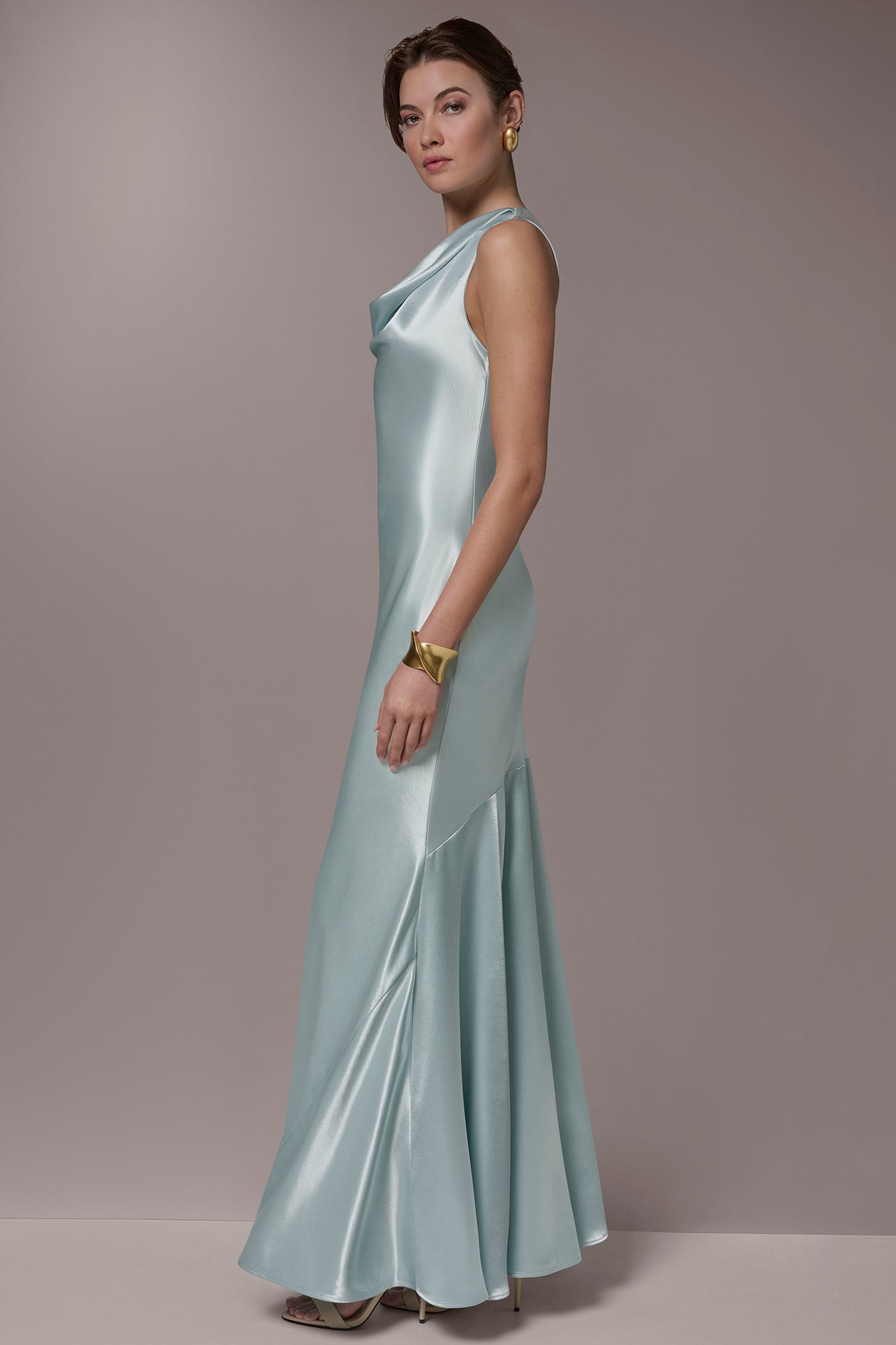 Mist SLEEVELESS COWL-NECK GOWN Donna Karan