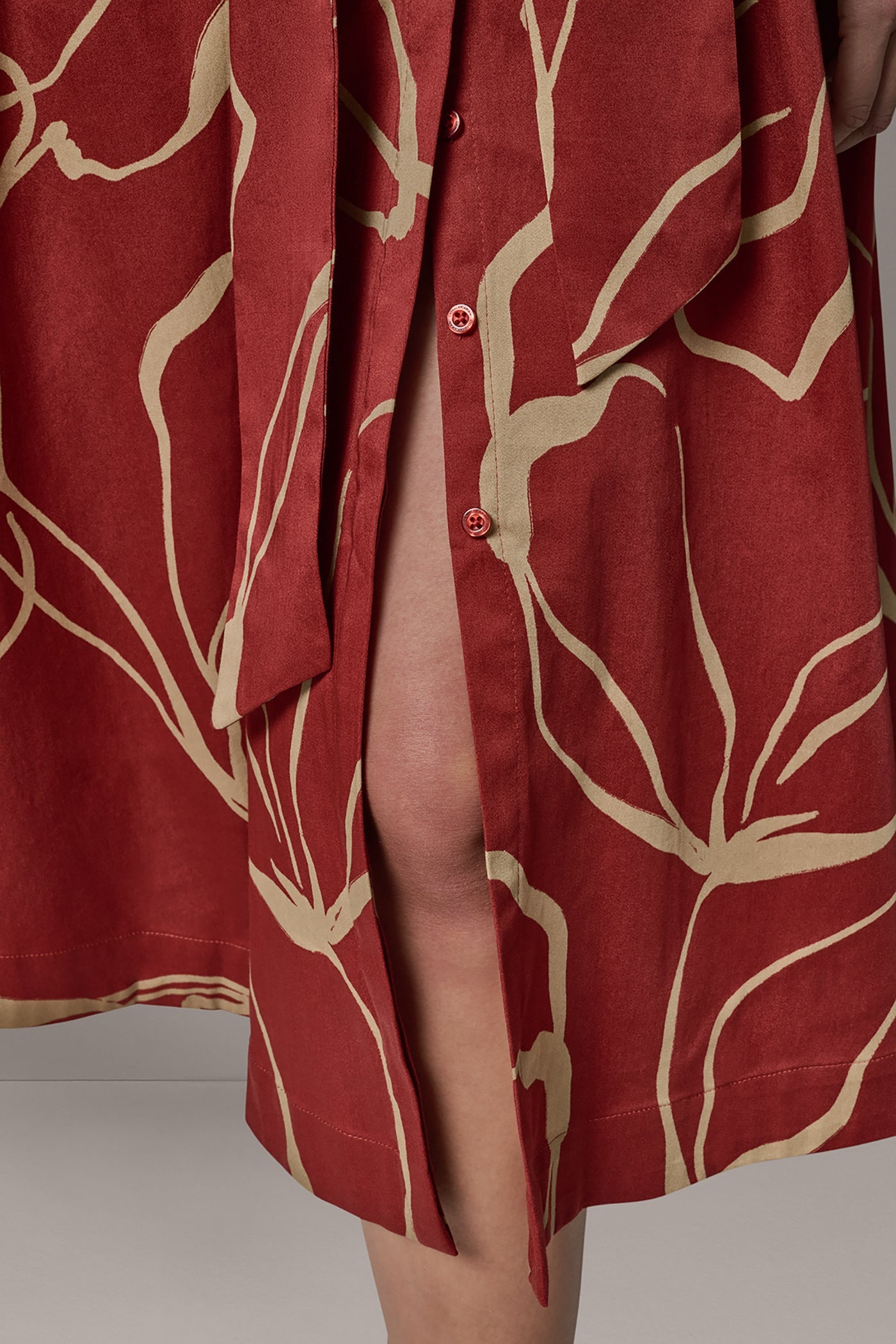 Sunbaked/Fawn SLEEVELESS PRINT MIDI DRESS Donna Karan