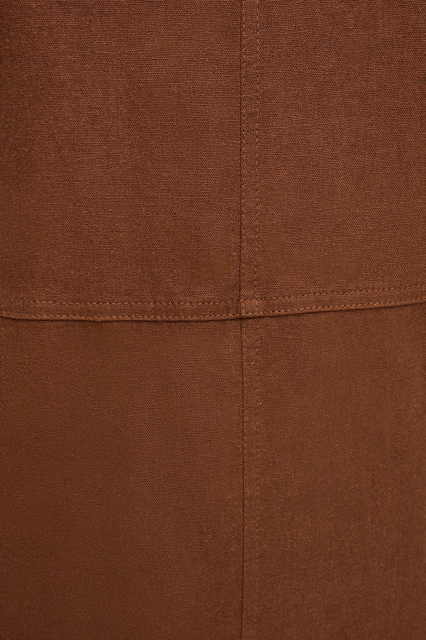 COGNAC LINEN-BLEND SHIFT DRESS Donna Karan