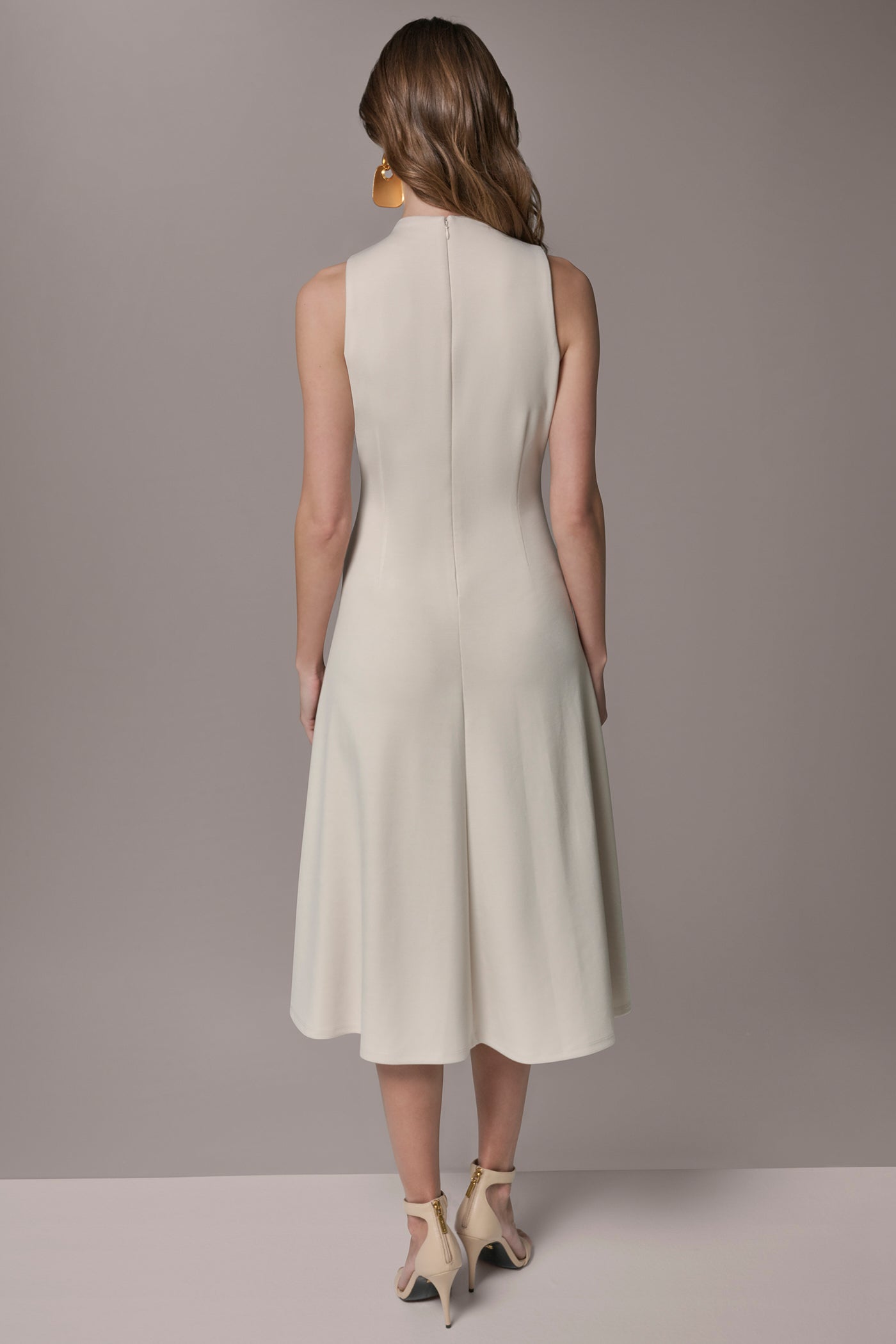 Vellum DIAGONAL RIB MIDI A-LINE DRESS Donna Karan