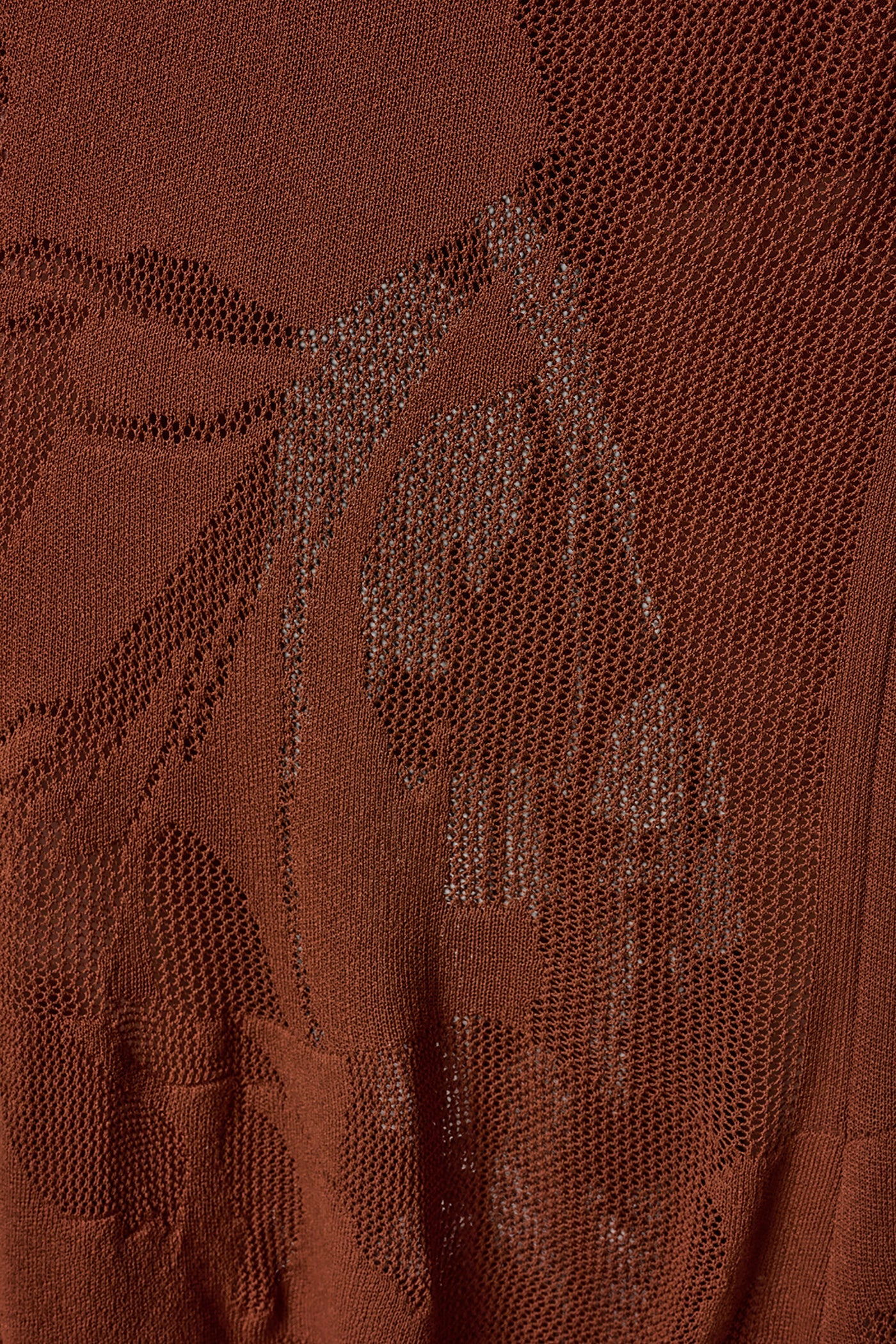 Cognac FLORAL-JACQUARD MIDI SWEATER DRESS Donna Karan