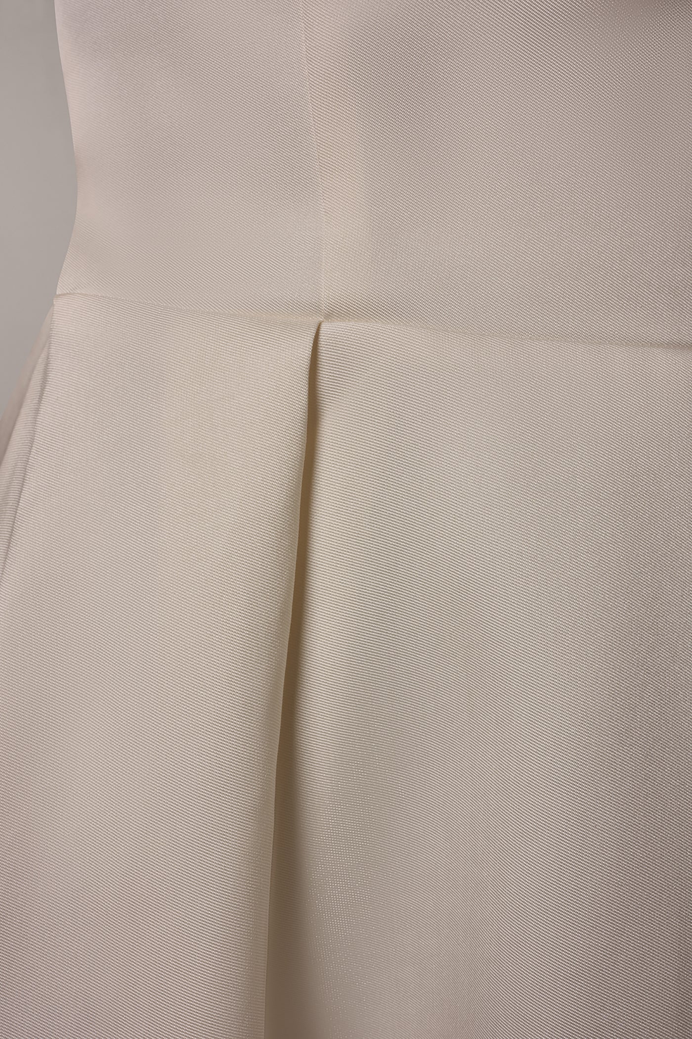 Cream MIKADO STRAPLESS MIDI GOWN Donna Karan