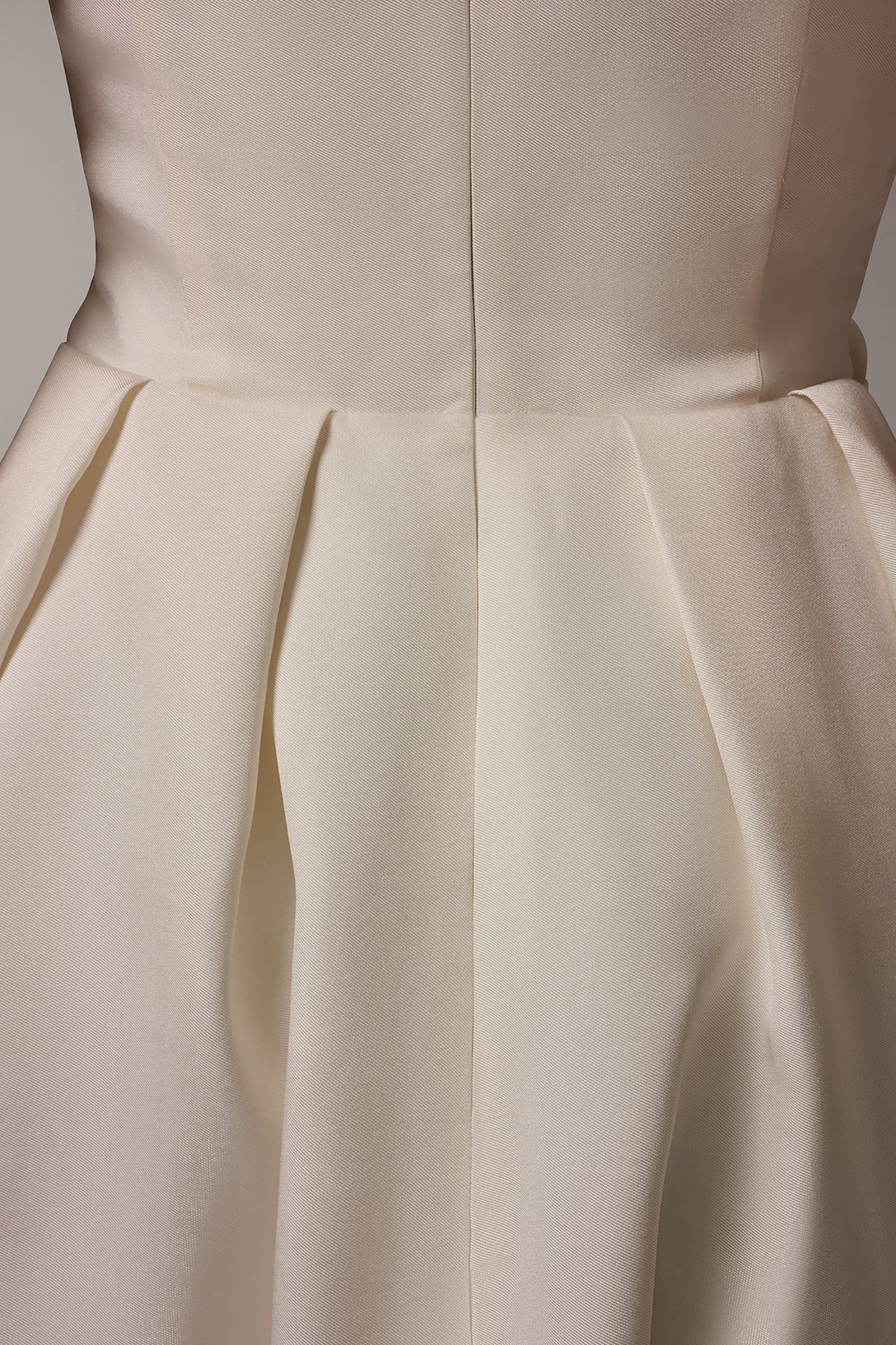 Cream MIKADO STRAPLESS MIDI GOWN Donna Karan