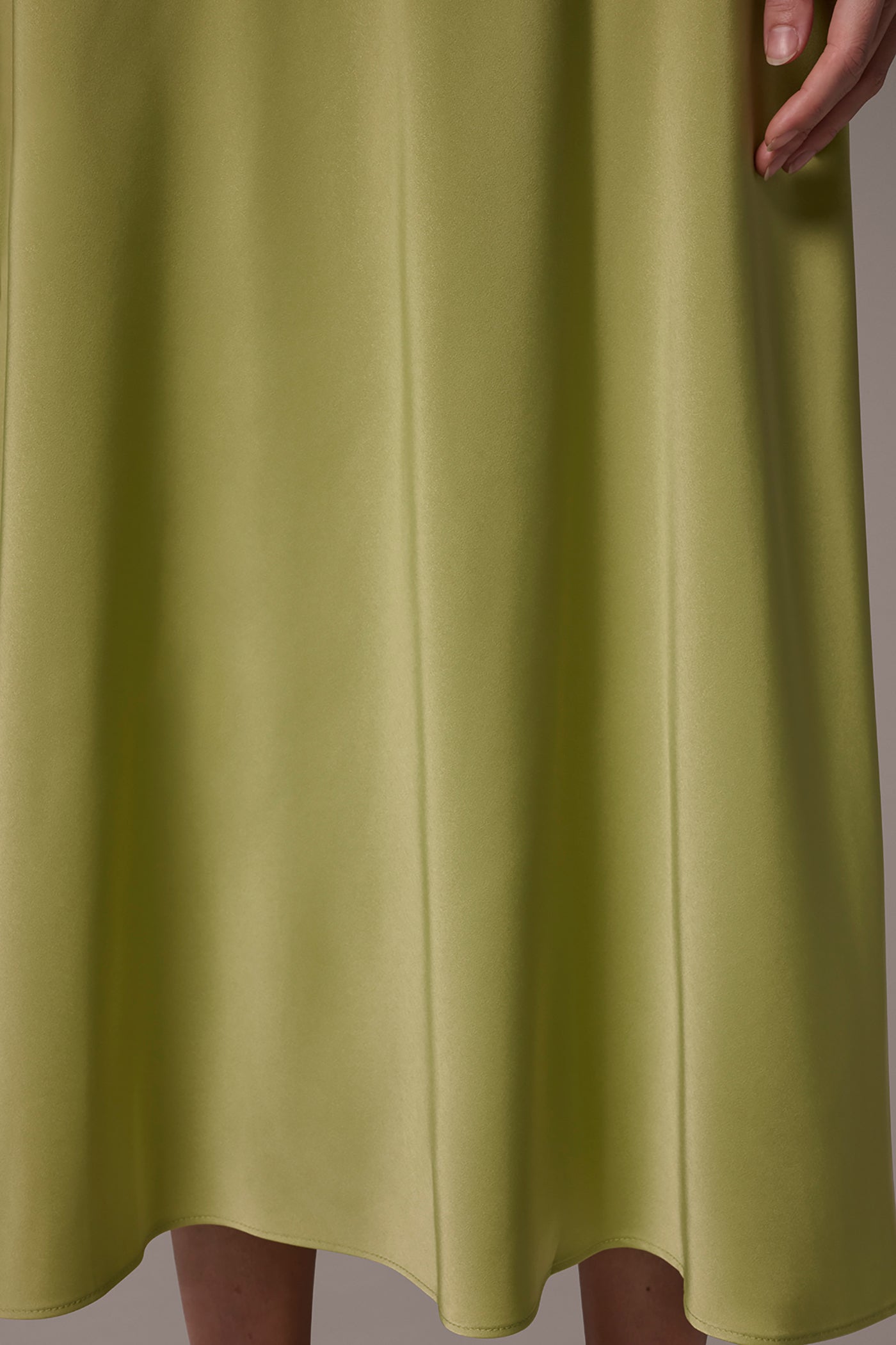 Kiwi SATIN MIDI A-LINE HALTER DRESS Donna Karan