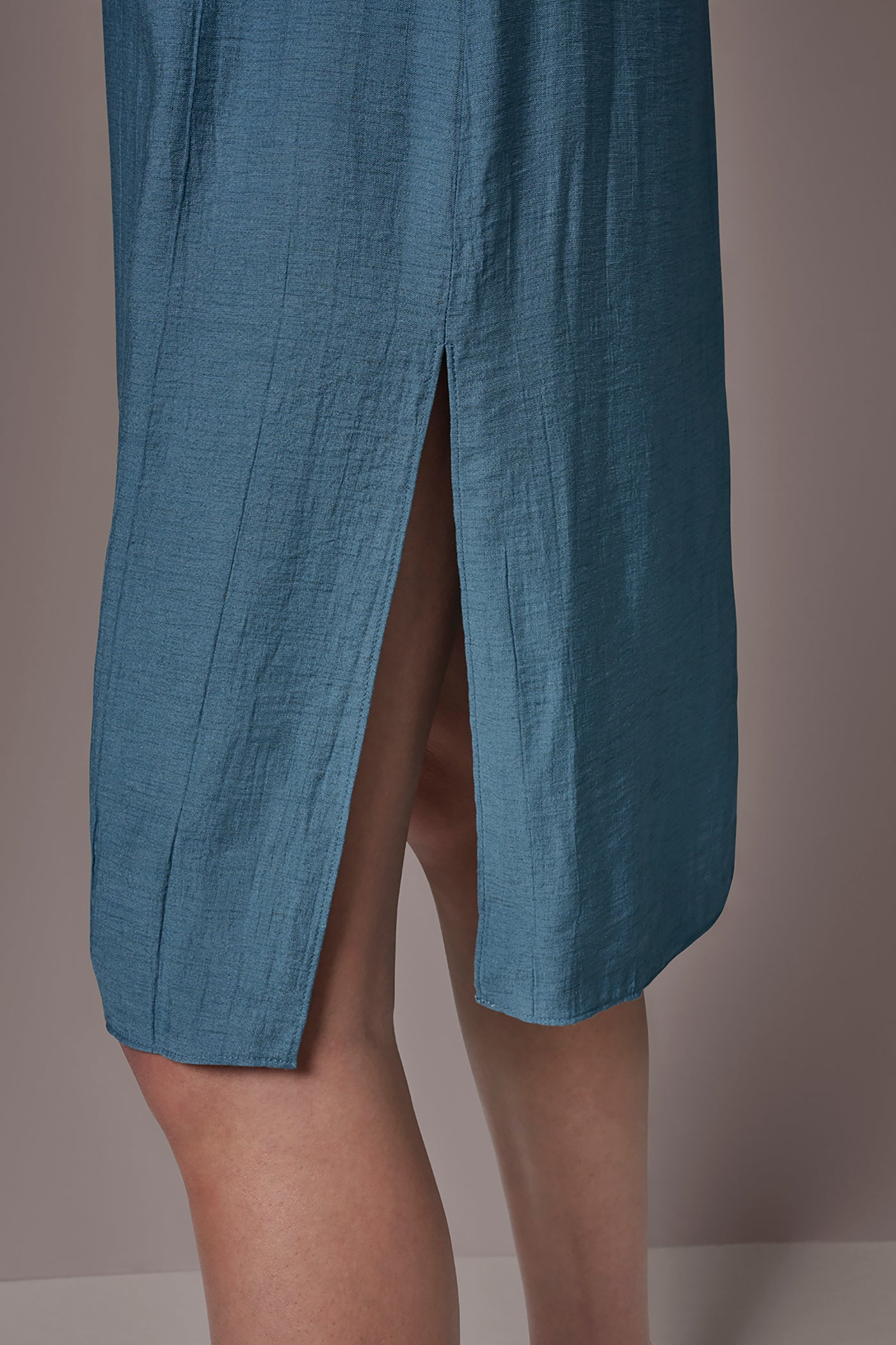 Washed Indigo MIDI SWING DRESS Donna Karan