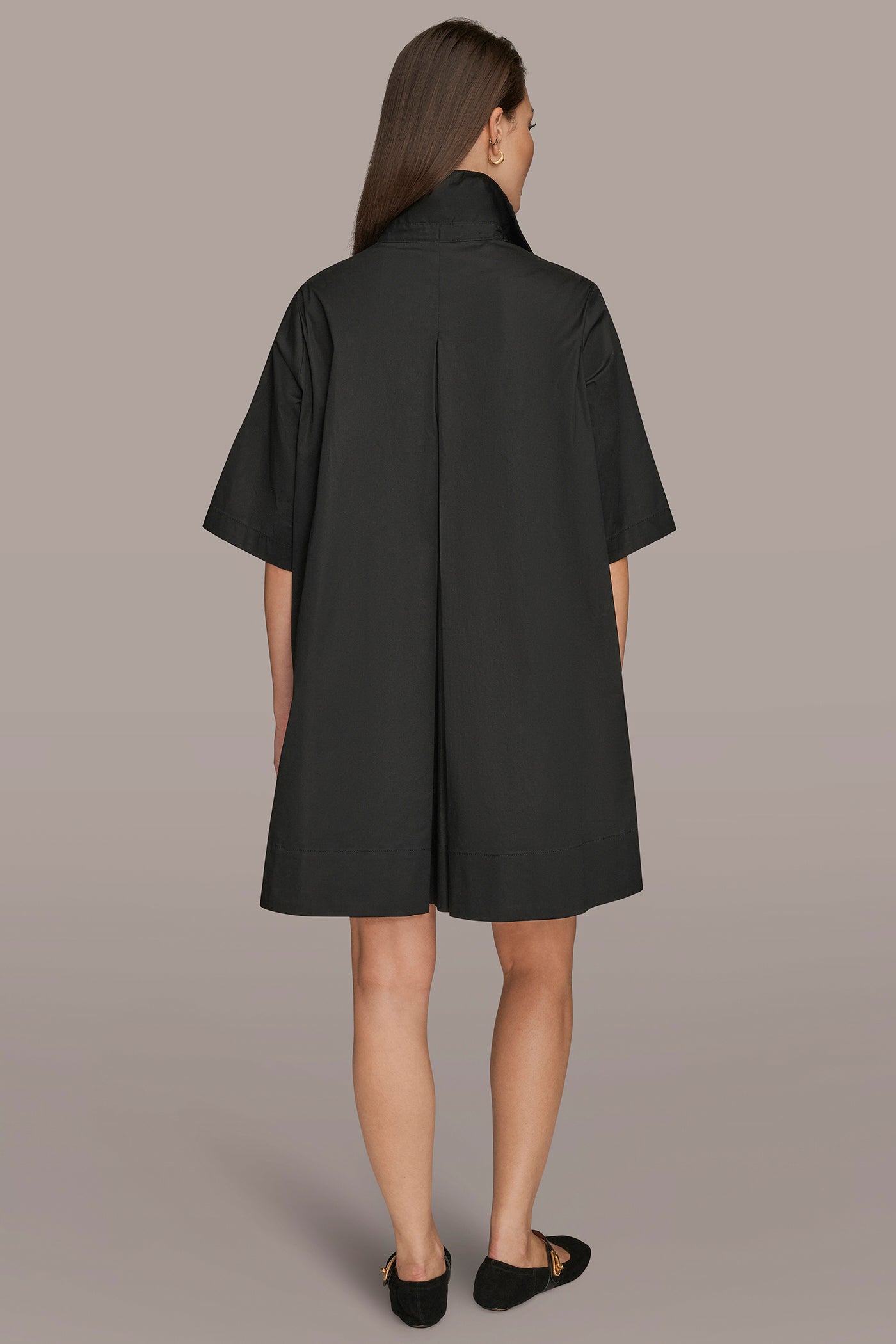 Black ELBOW-SLEEVE DRESS Donna Karan