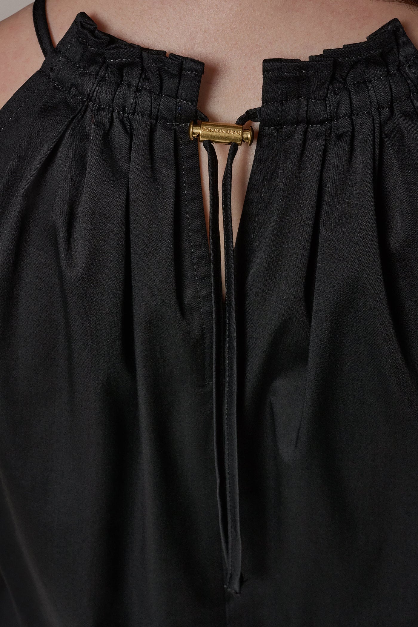 Black TWO-PIECE HALTER TOP AND MIDI SKIRT Donna Karan