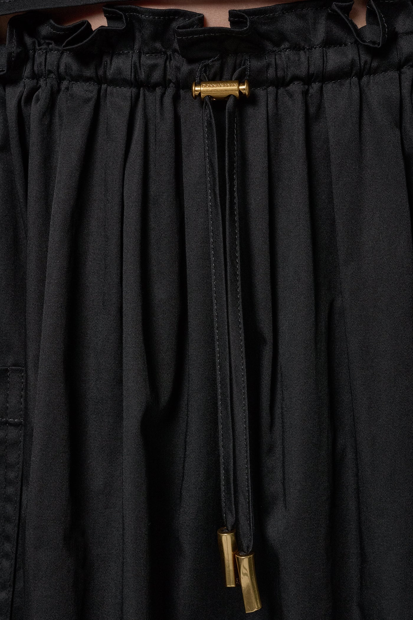 Black TWO-PIECE HALTER TOP AND MIDI SKIRT Donna Karan