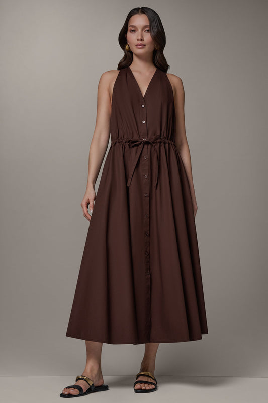 Canyon SLEEVELESS MIDI HALTER DRESS Donna Karan