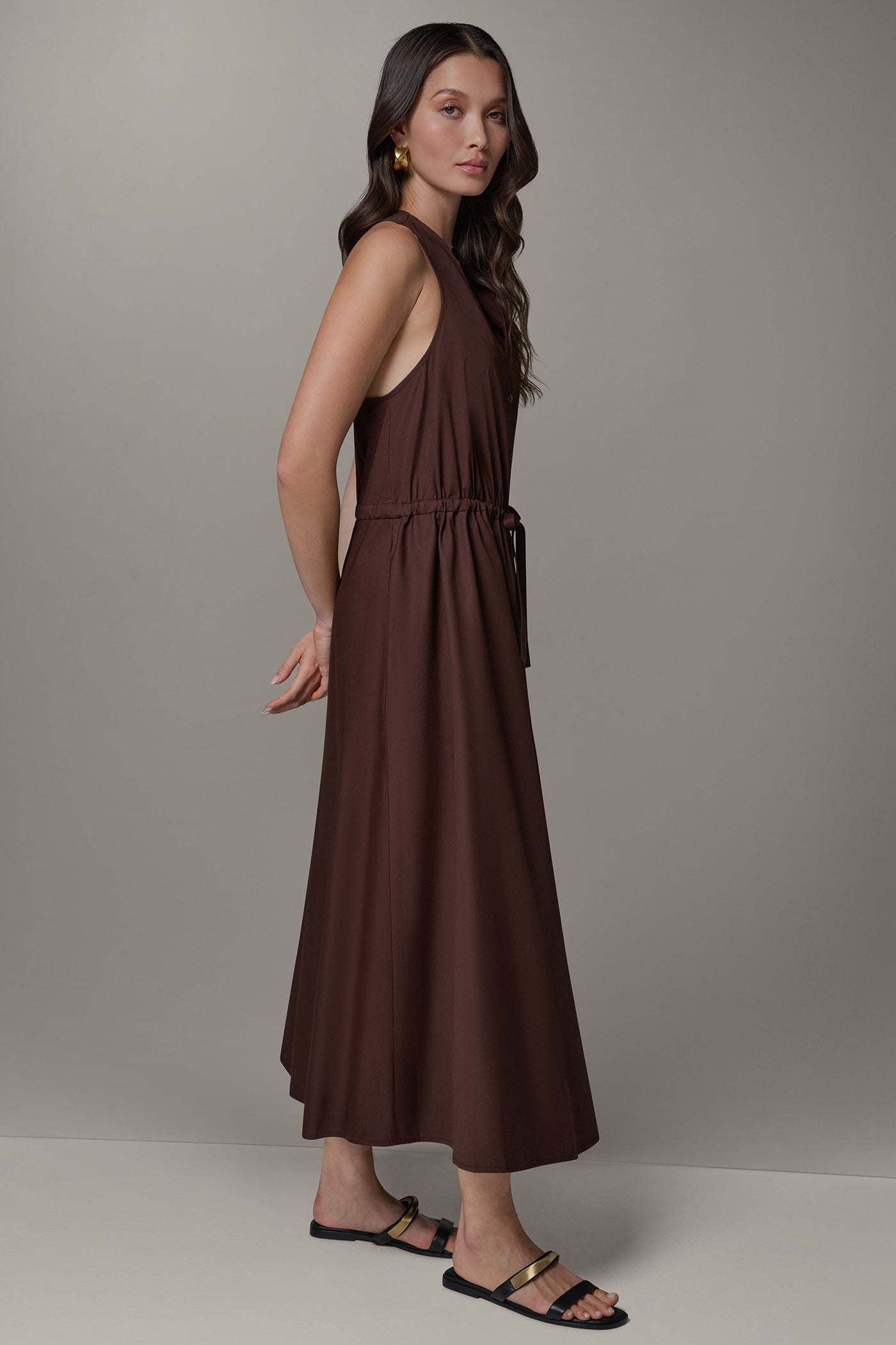 Canyon SLEEVELESS MIDI HALTER DRESS Donna Karan
