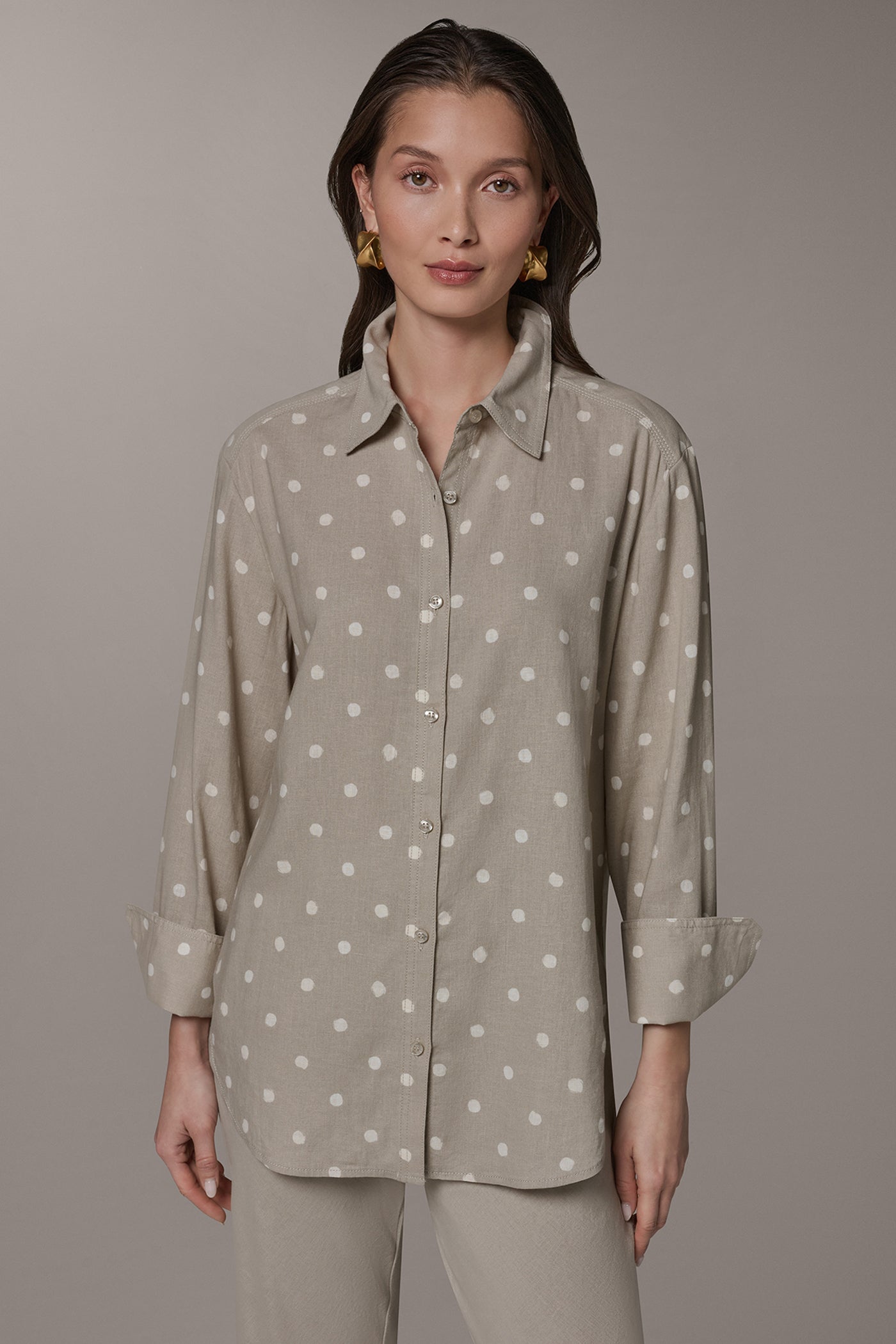 Sandstone LONG SLEEVE SHIRT Donna Karan