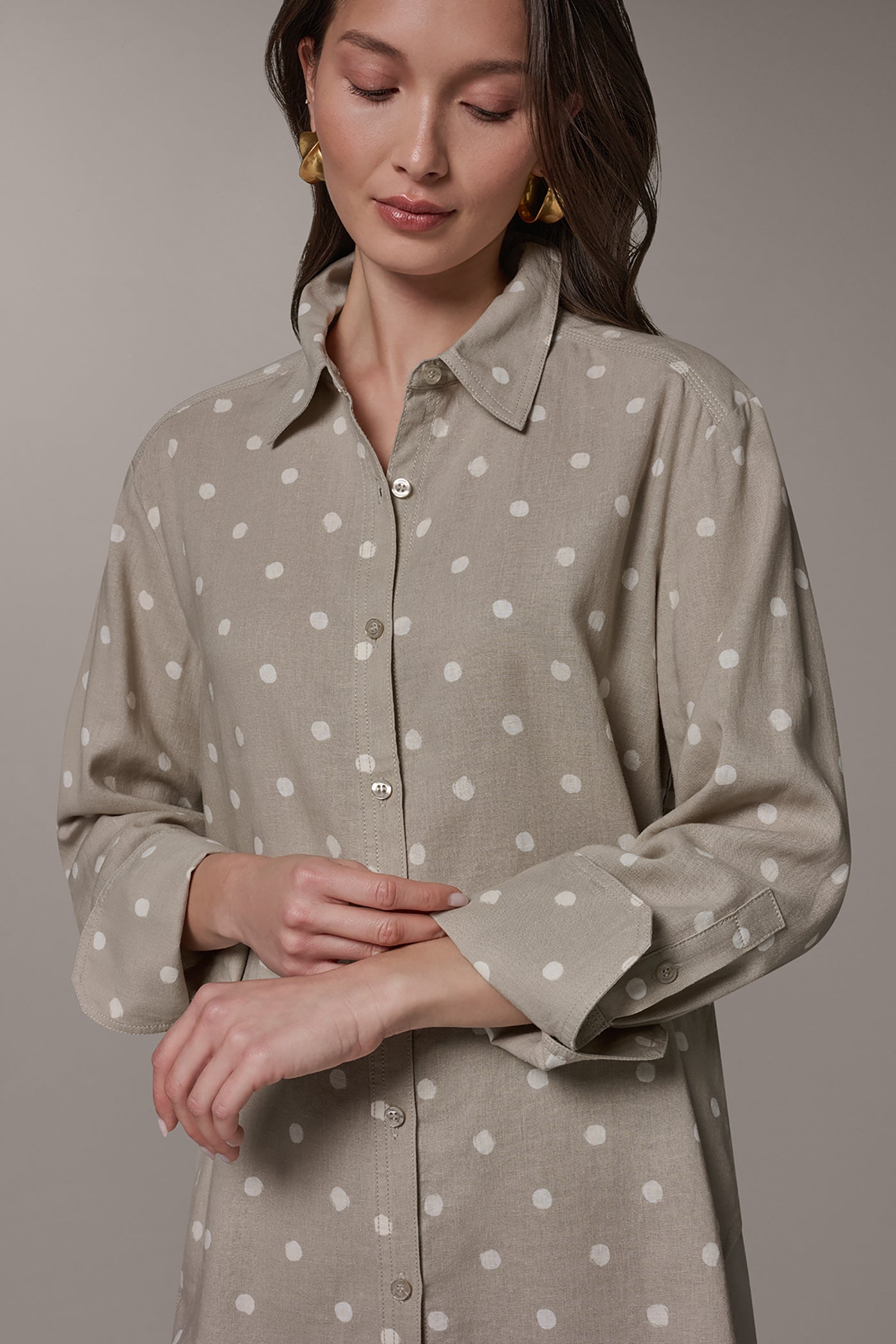 Sandstone LONG SLEEVE SHIRT Donna Karan