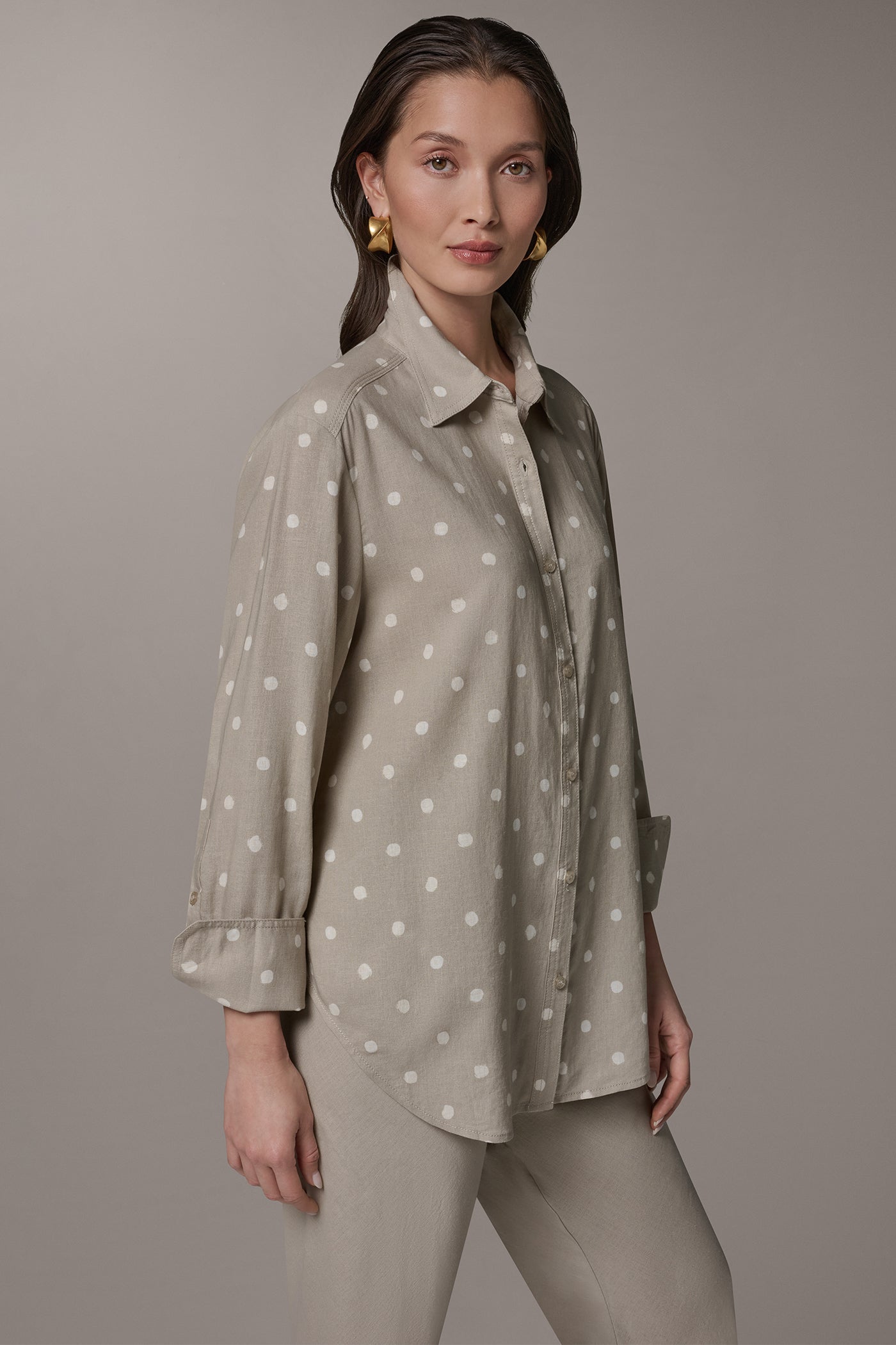 Sandstone LONG SLEEVE SHIRT Donna Karan