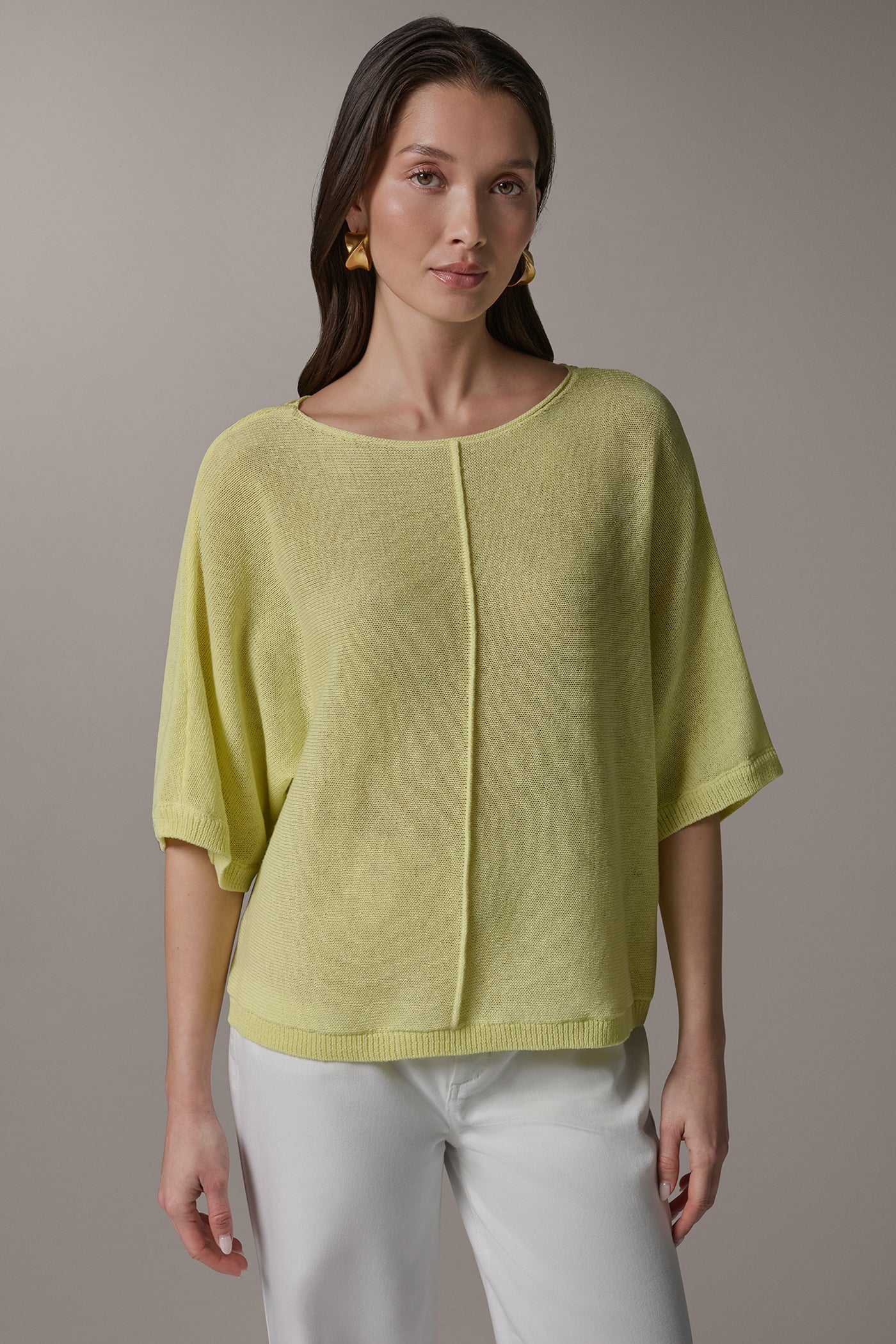 Limoncello DOLMAN SLEEVE BALLET NECK SWEATER Donna Karan