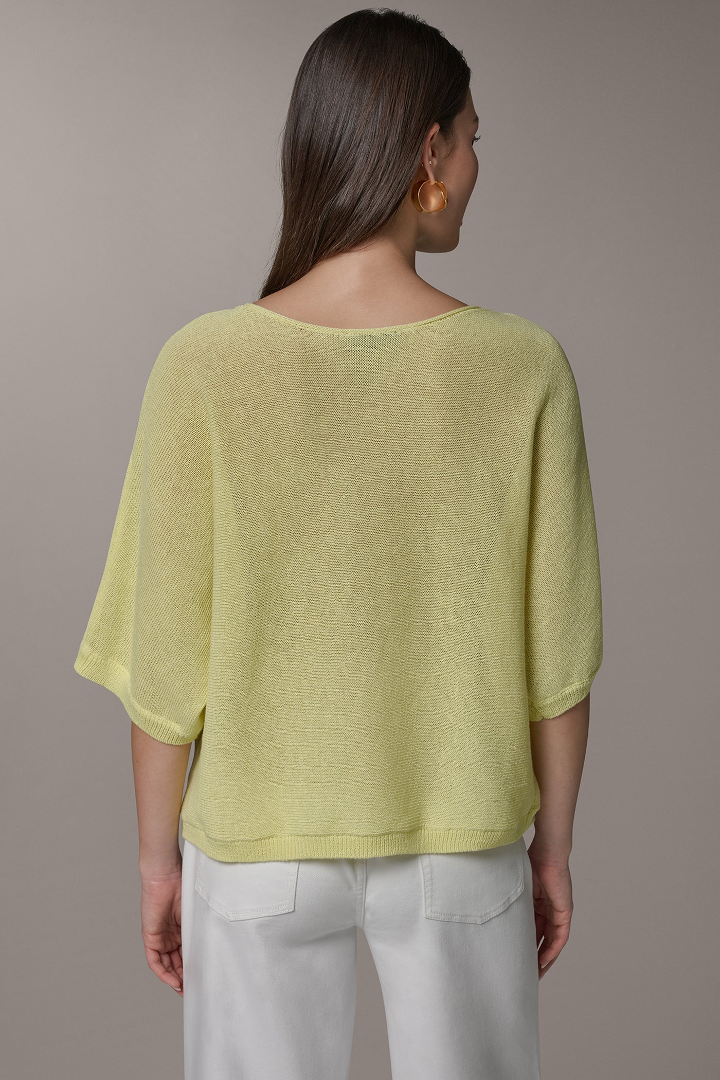 Limoncello DOLMAN SLEEVE BALLET NECK SWEATER Donna Karan