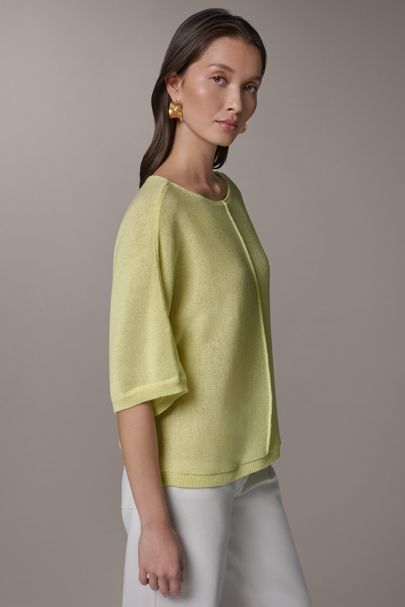 Limoncello DOLMAN SLEEVE BALLET NECK SWEATER Donna Karan
