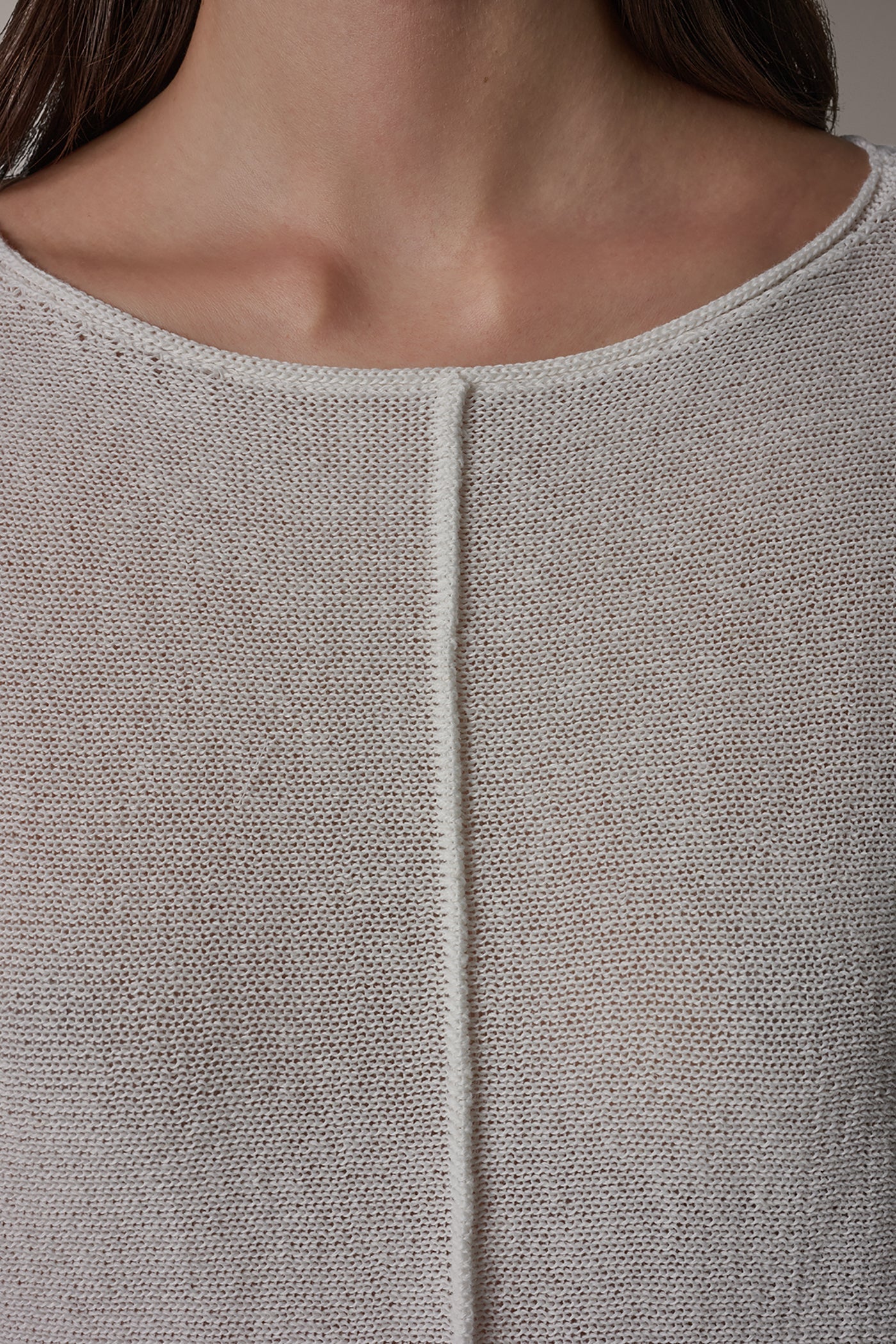 Cream DOLMAN SLEEVE BALLET NECK SWEATER Donna Karan
