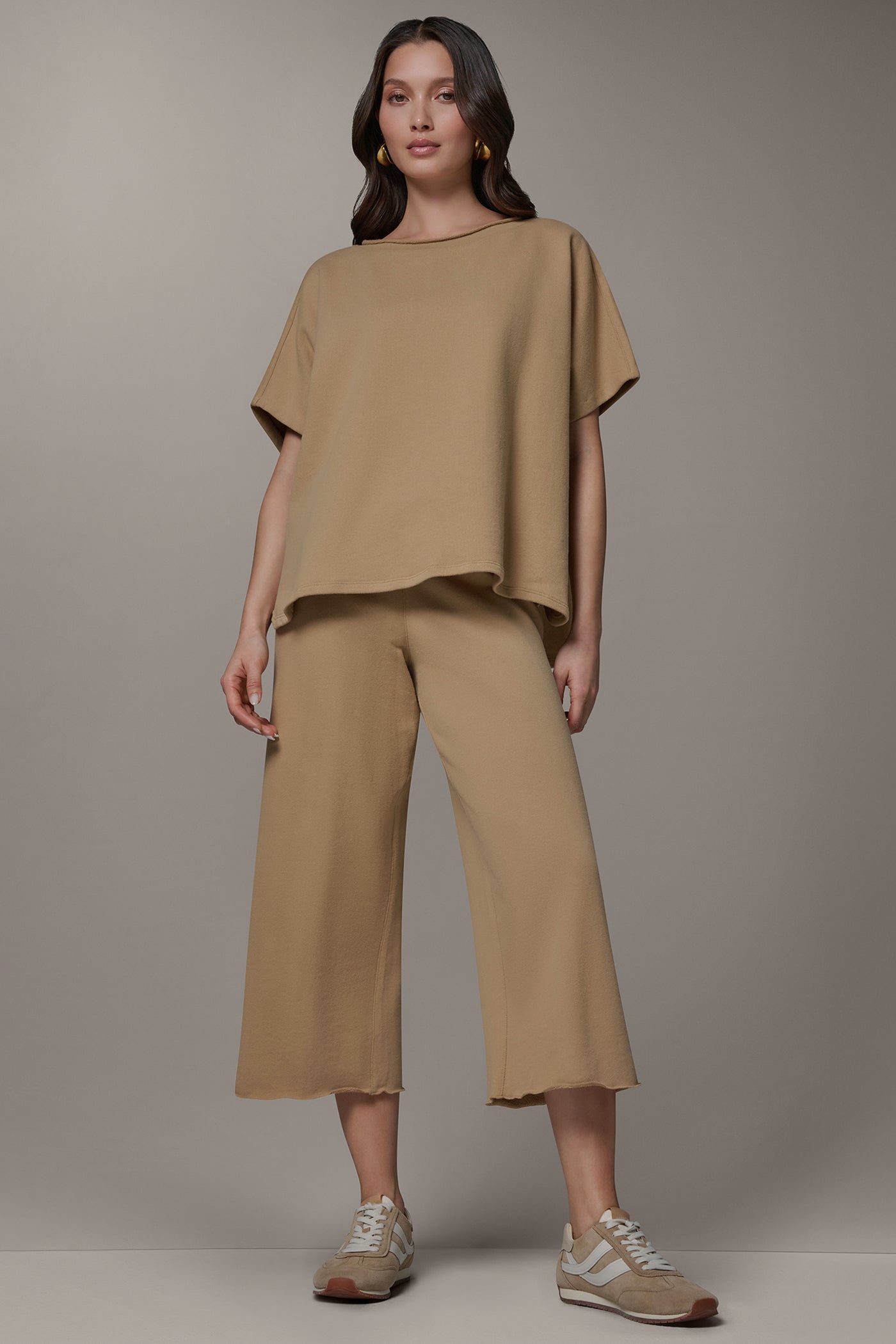 Fawn SHORT SLEEVE BOATNECK PULLOVER Donna Karan