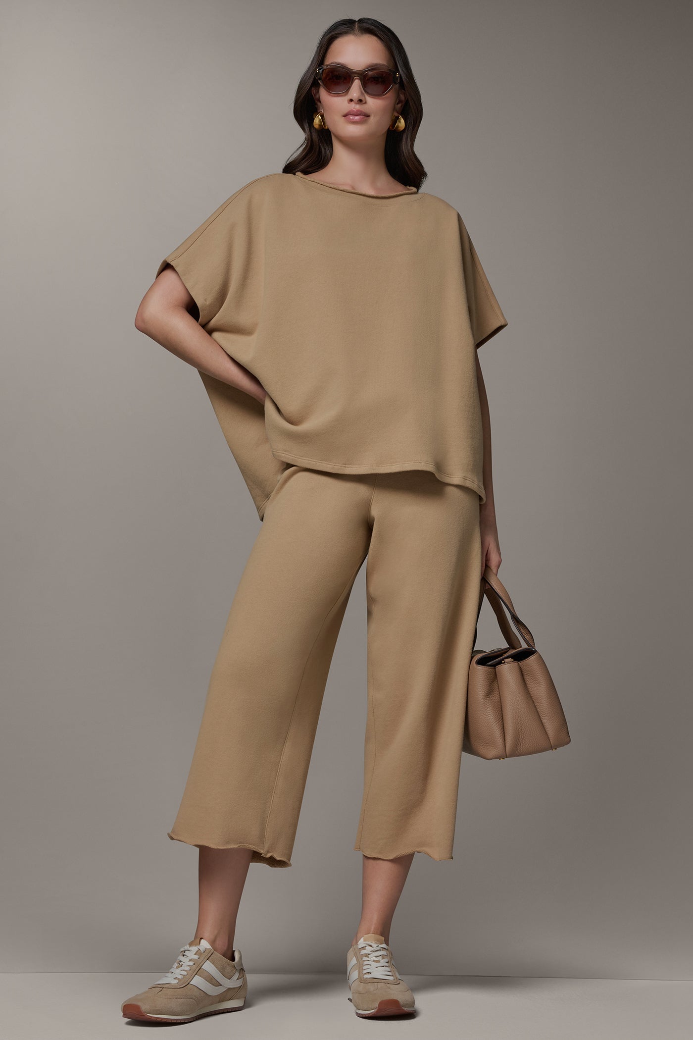 Fawn SHORT SLEEVE BOATNECK PULLOVER Donna Karan