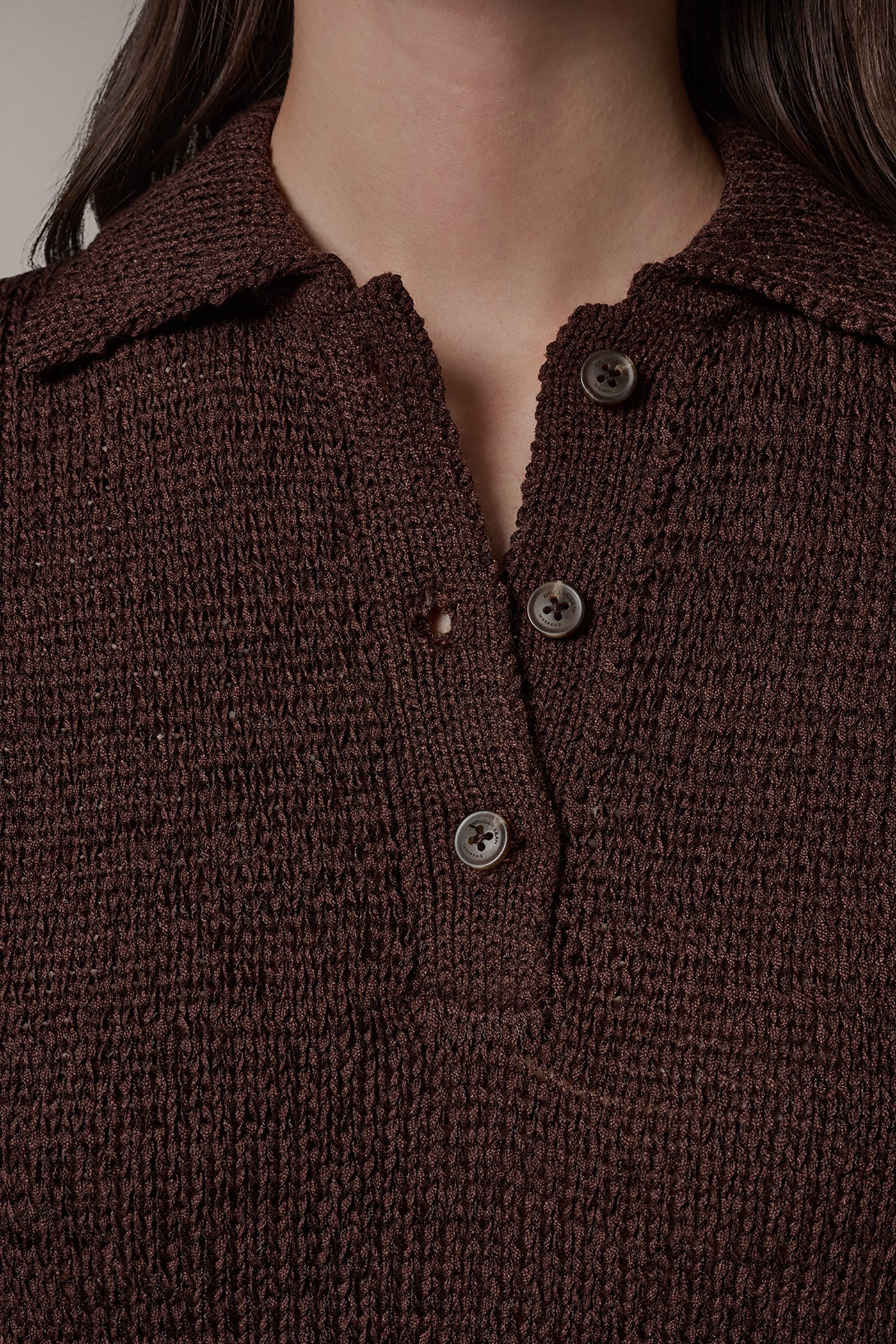 Canyon SLEEVELESS POLO SWEATER Donna Karan