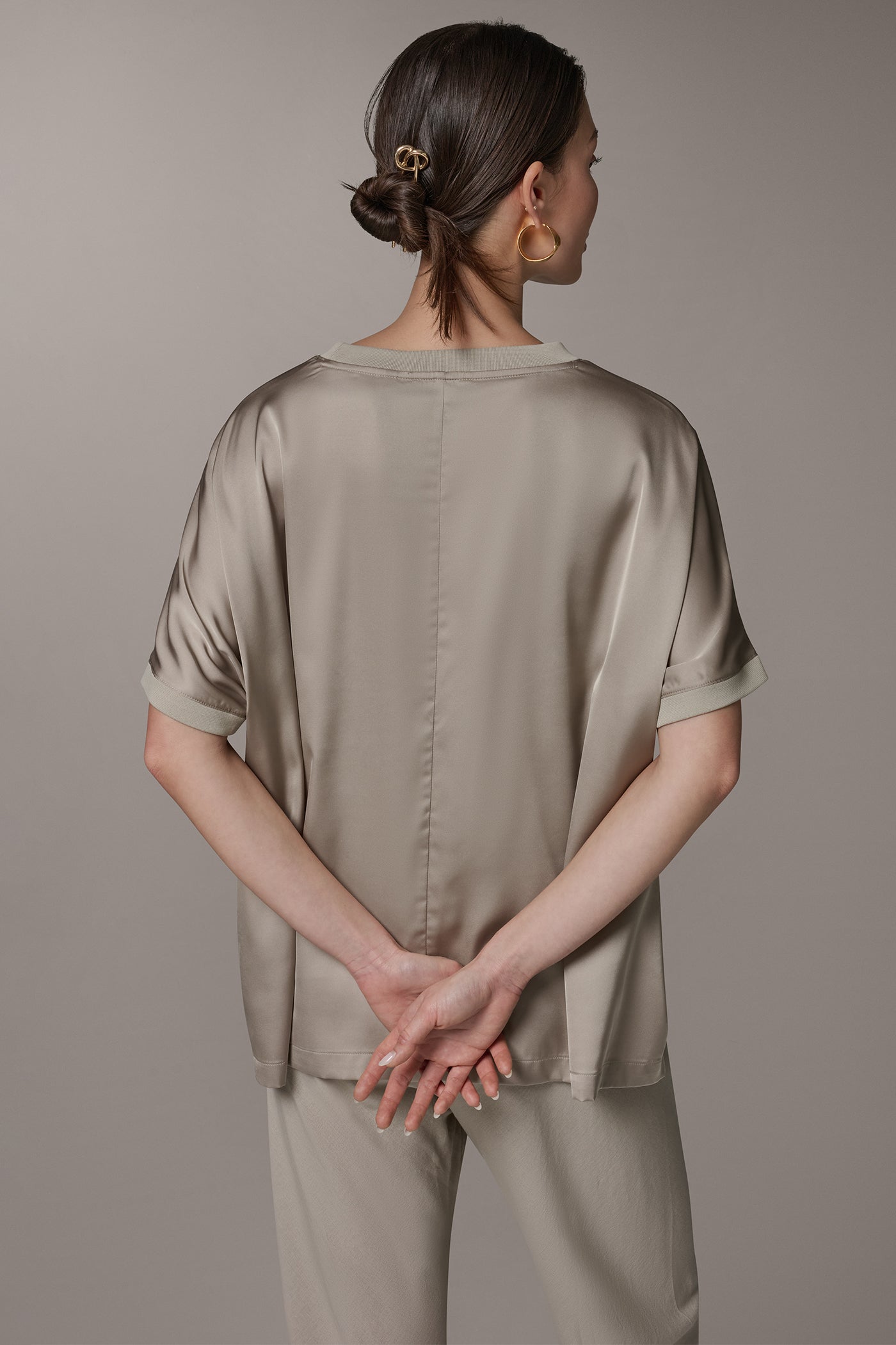 Sandstone DOLMAN SLEEVE BLOUSE Donna Karan