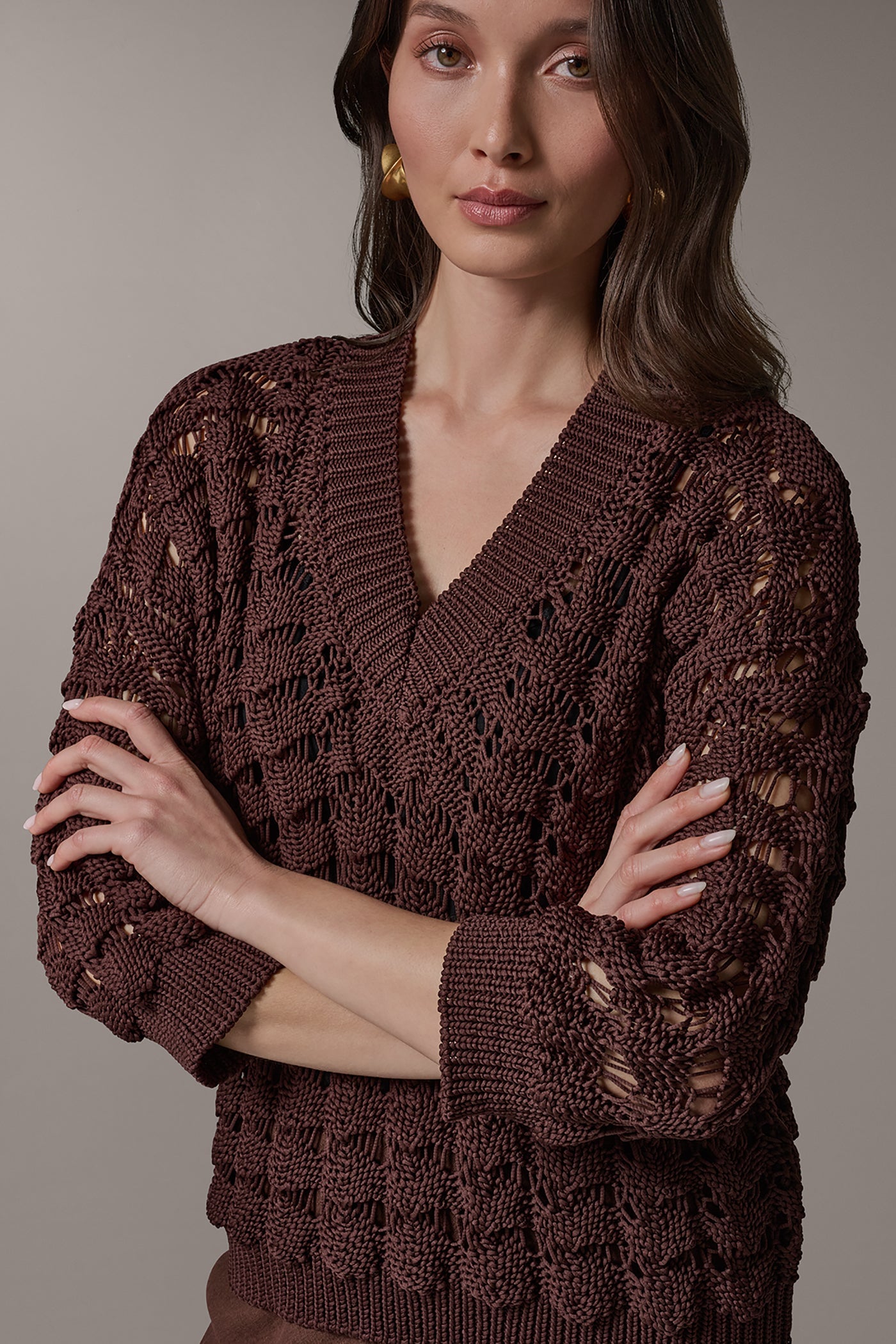 Canyon 3/4 SLEEVE SWEATER Donna Karan
