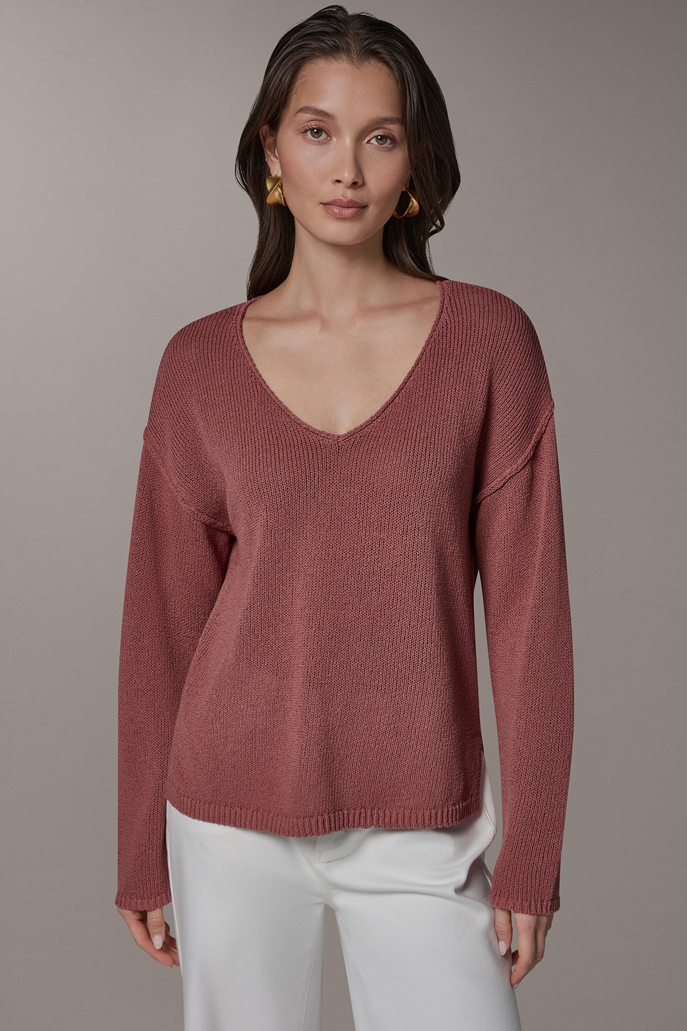 Desert Clay LONG SLEEVE SWEATER Donna Karan