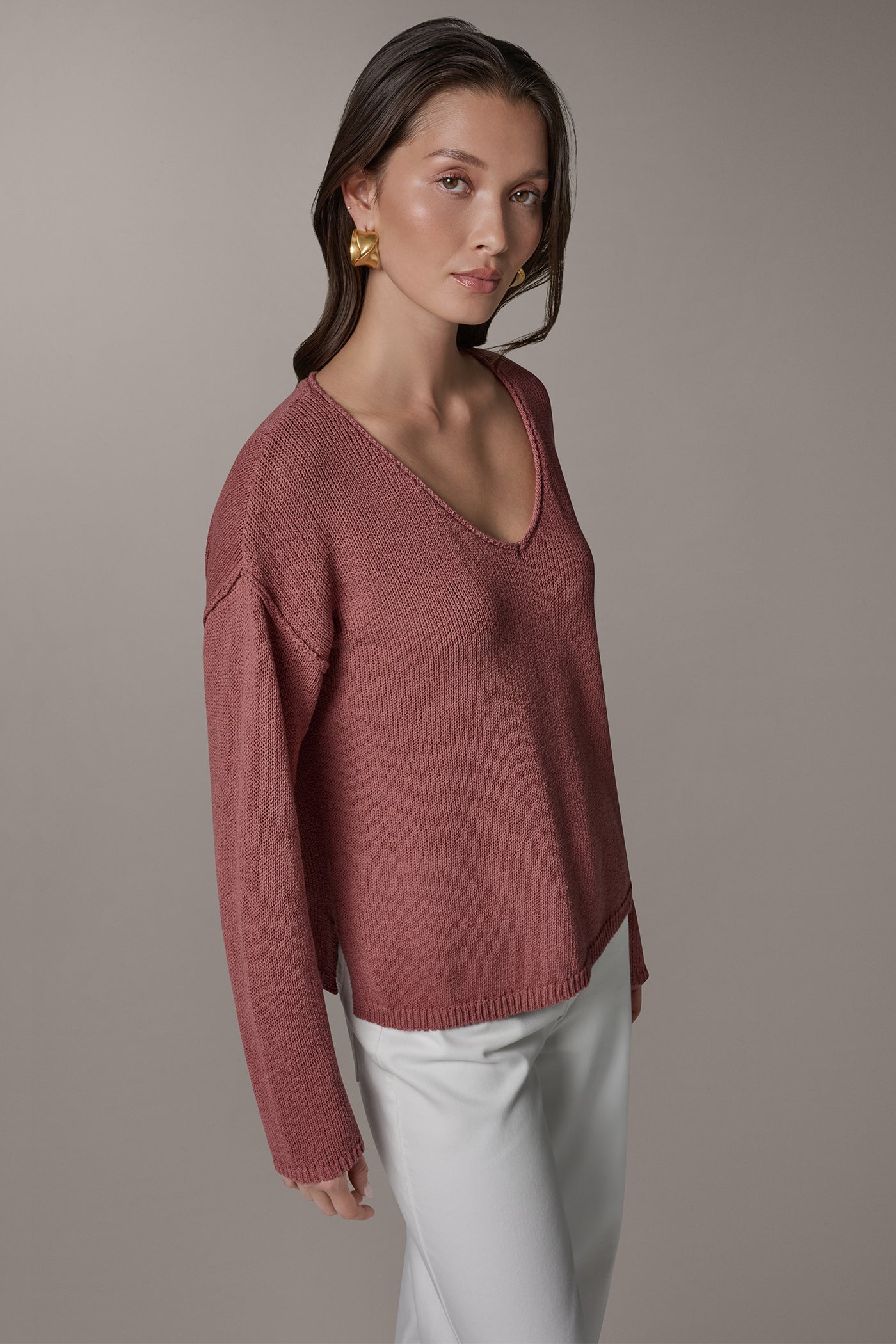 Desert Clay LONG SLEEVE SWEATER Donna Karan