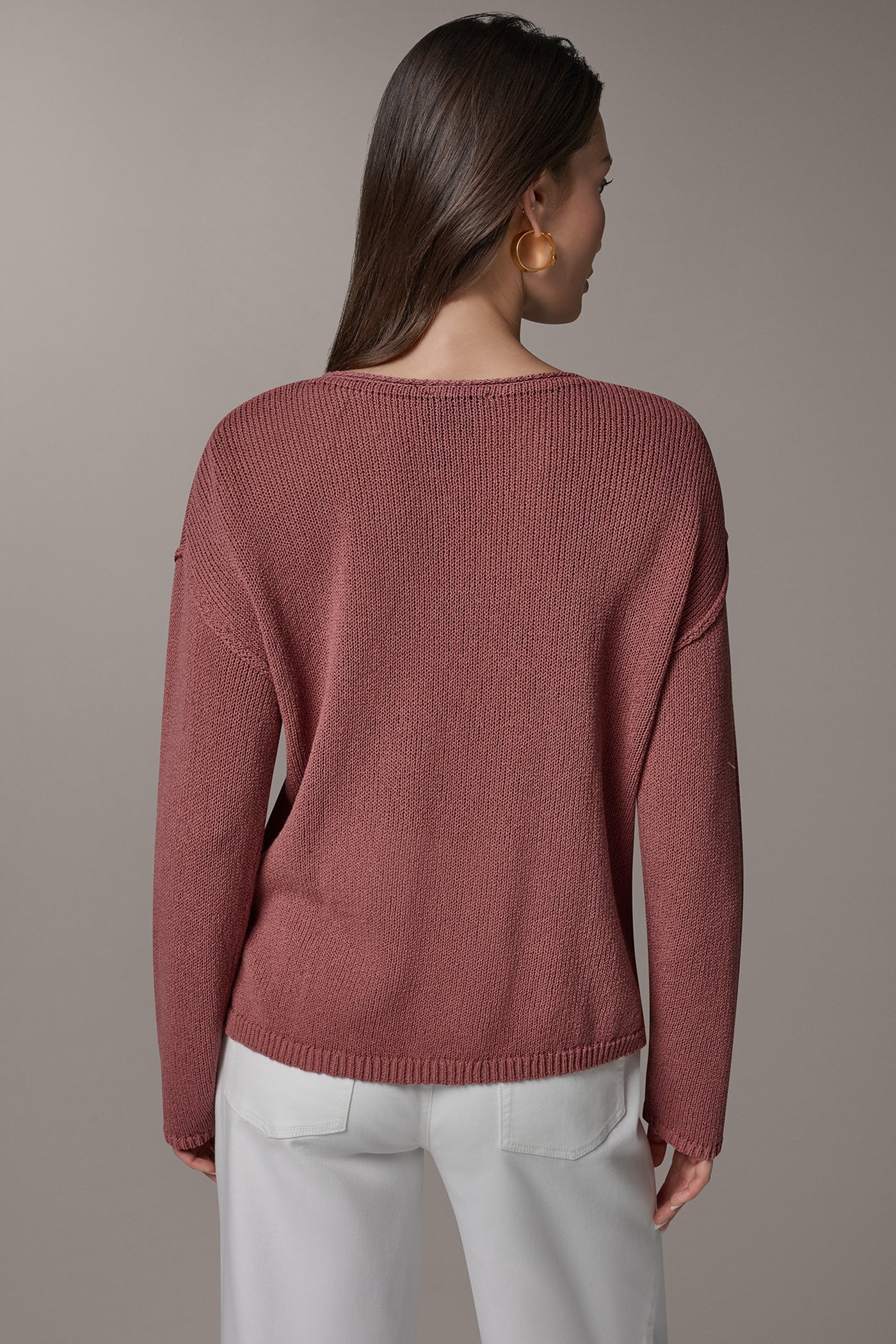 Desert Clay LONG SLEEVE SWEATER Donna Karan