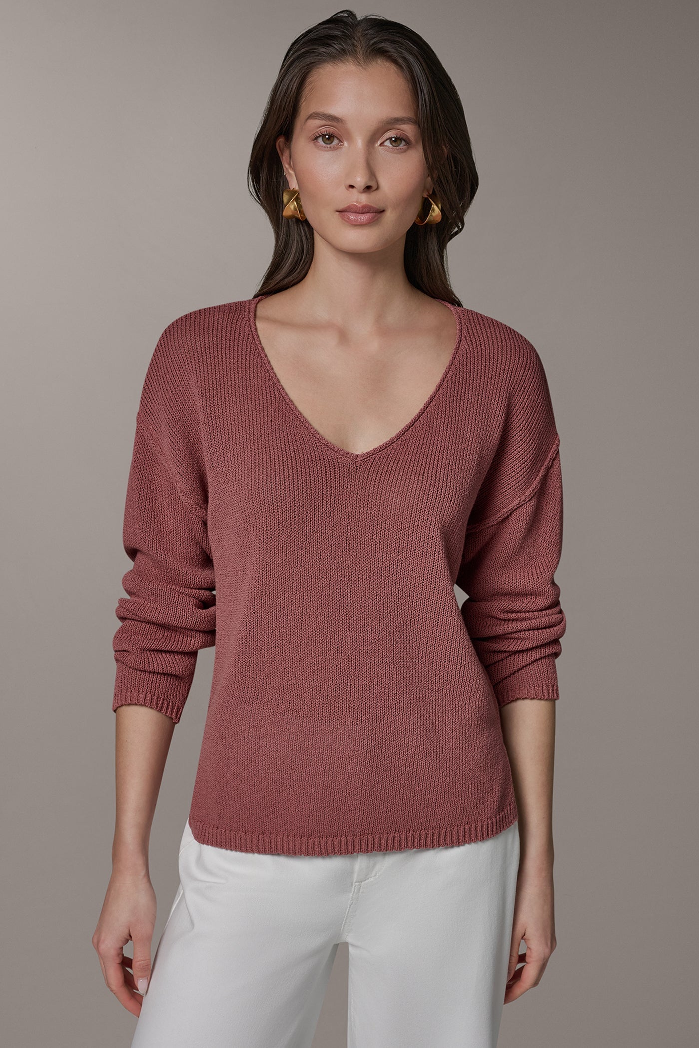 Desert Clay LONG SLEEVE SWEATER Donna Karan