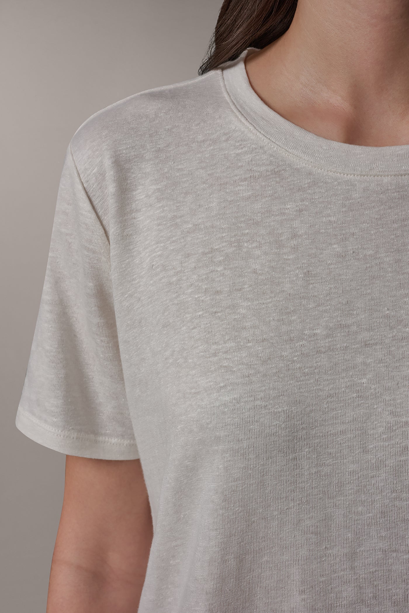Cream SHORT SLEEVE TEE Donna Karan