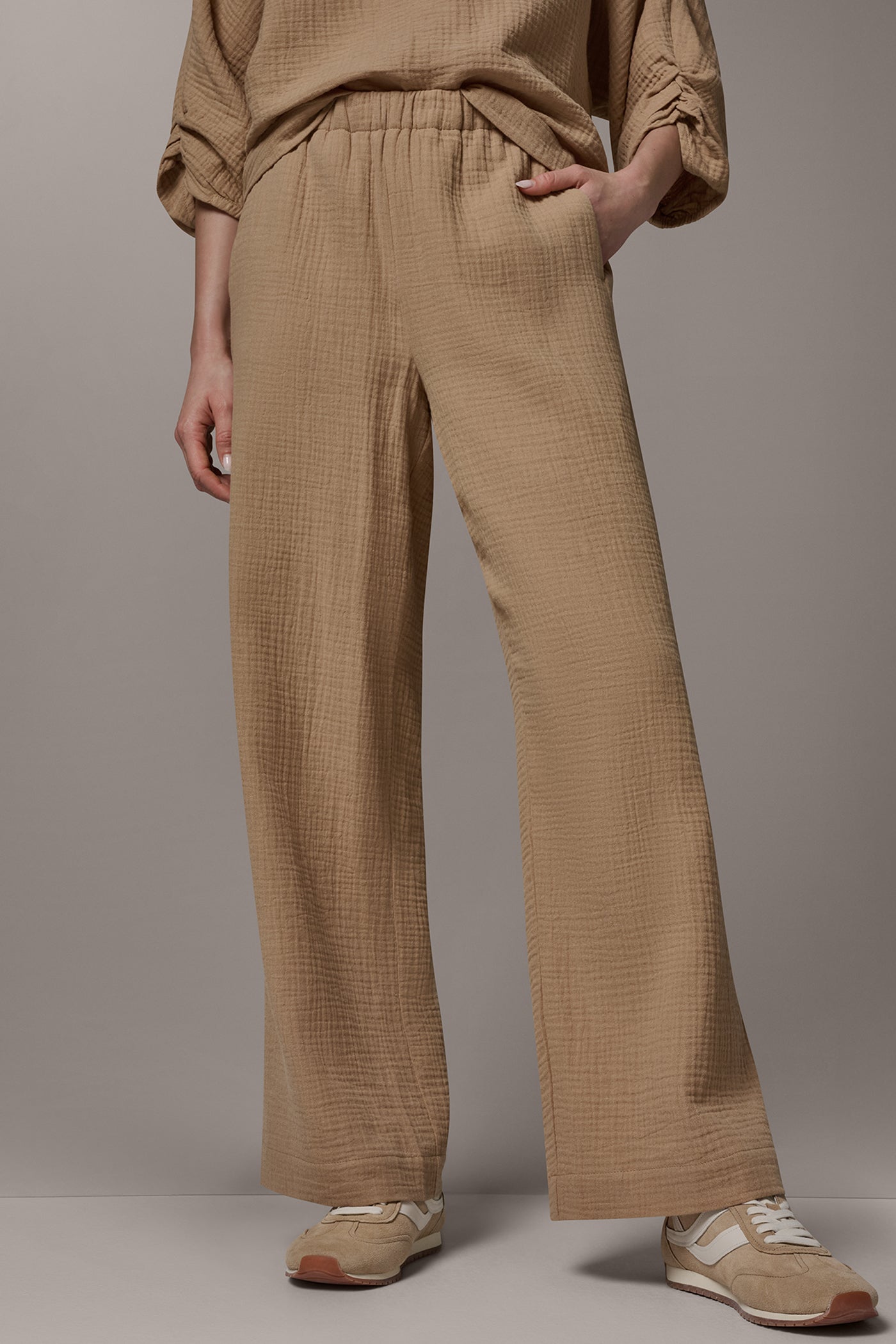 FAWN MID-RISE STRAIGHT-LEG PANT Donna Karan