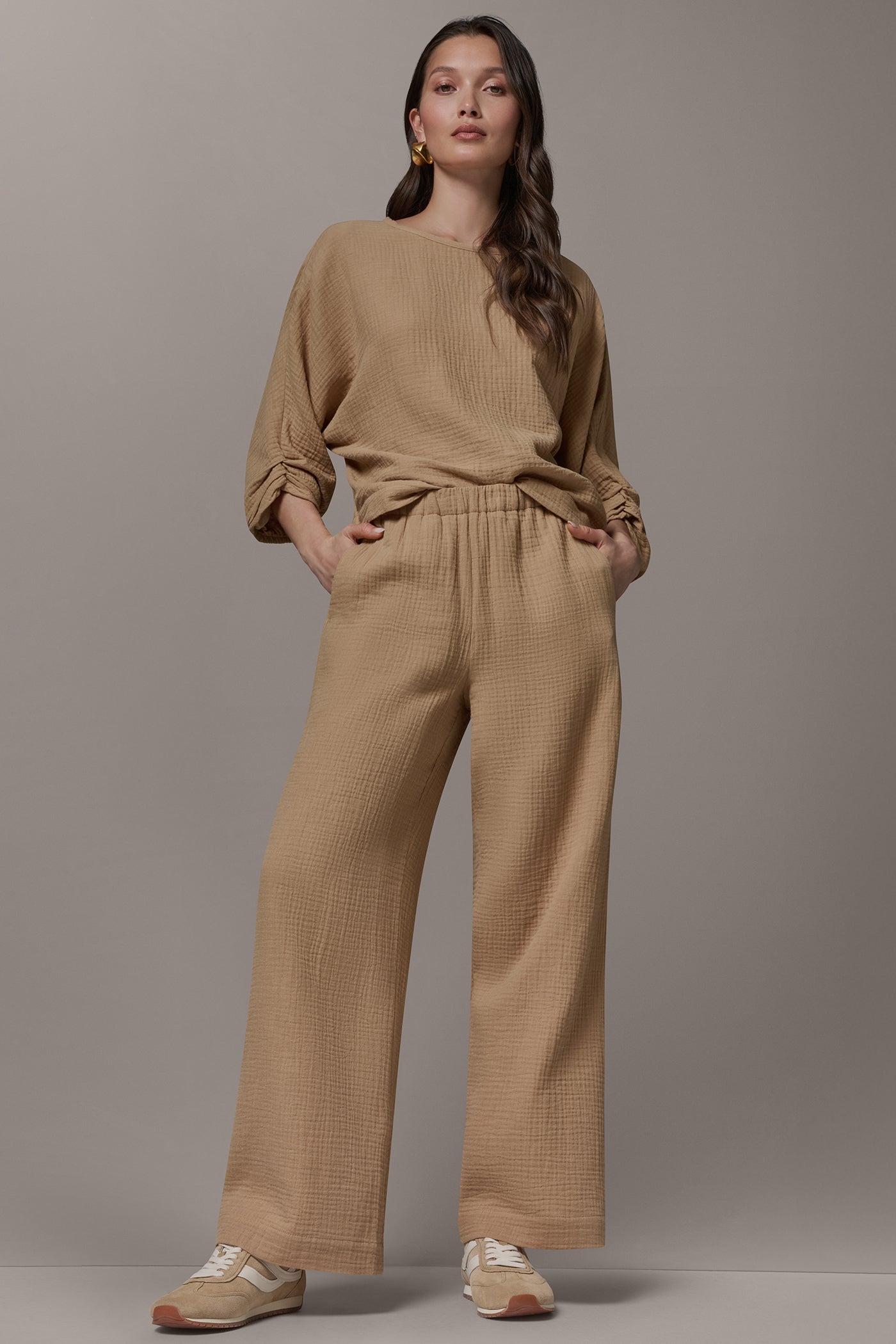 FAWN MID-RISE STRAIGHT-LEG PANT Donna Karan