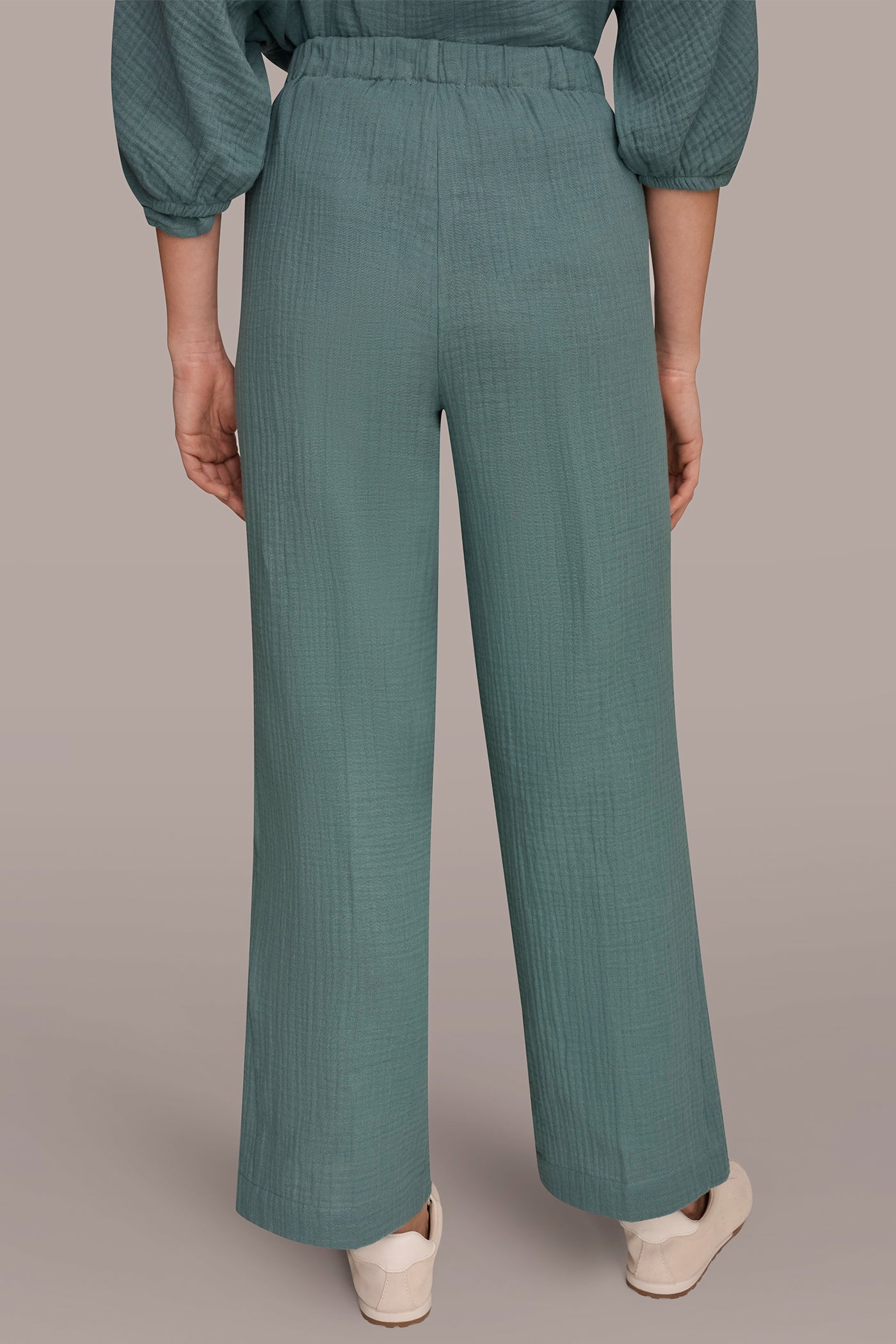 Waterlily MID-RISE STRAIGHT-LEG PANT Donna Karan