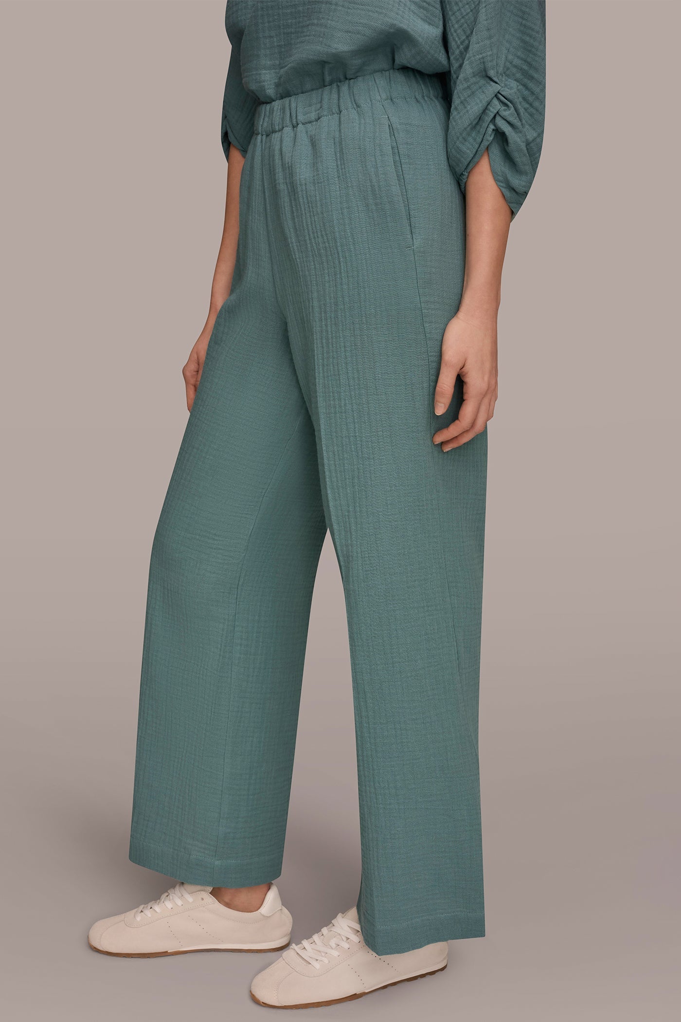 Waterlily MID-RISE STRAIGHT-LEG PANT Donna Karan