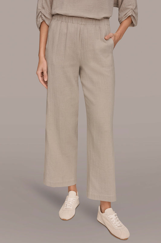 Tuscan Grey MID-RISE STRAIGHT-LEG PANT Donna Karan