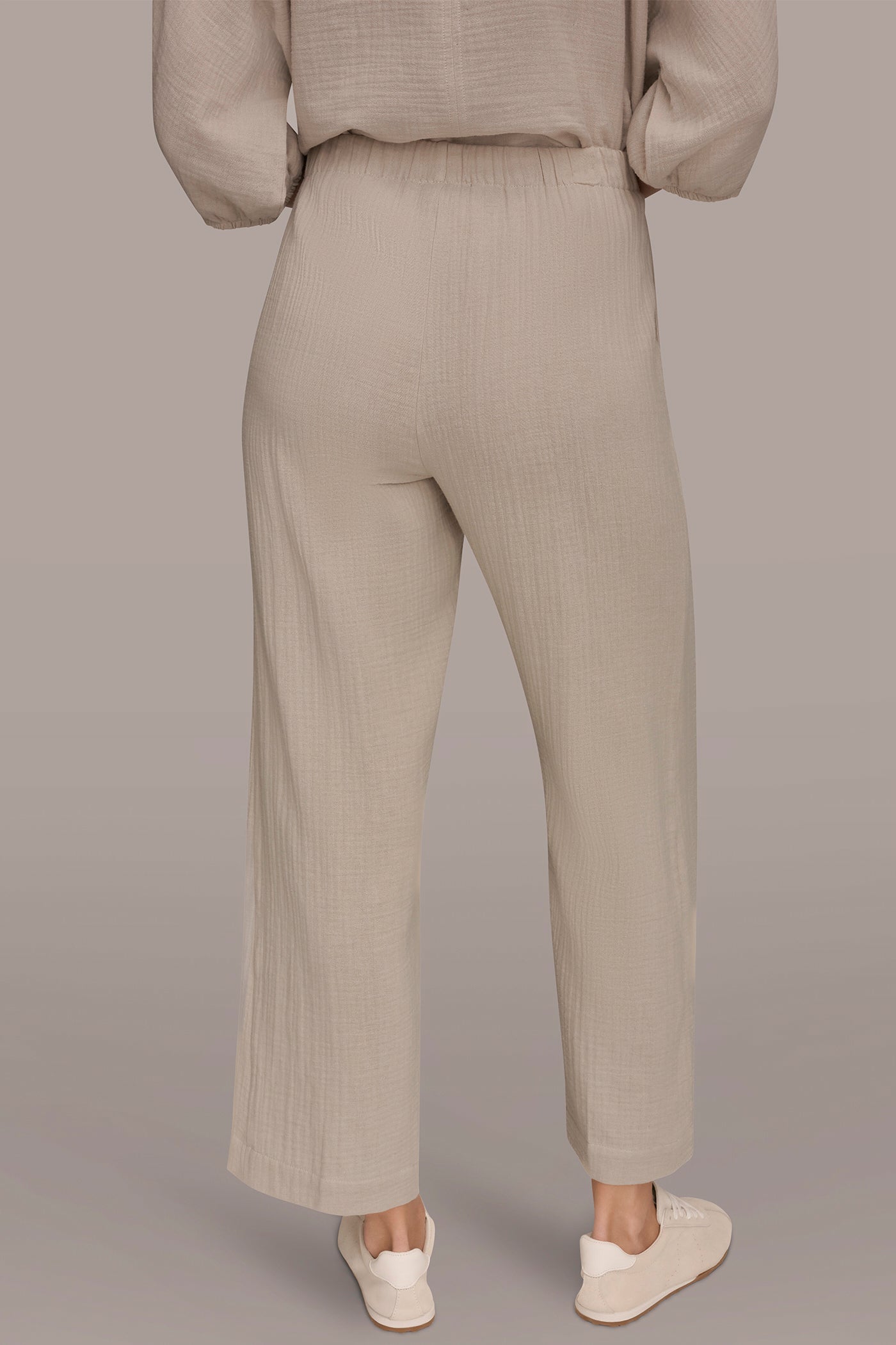 Tuscan Grey MID-RISE STRAIGHT-LEG PANT Donna Karan