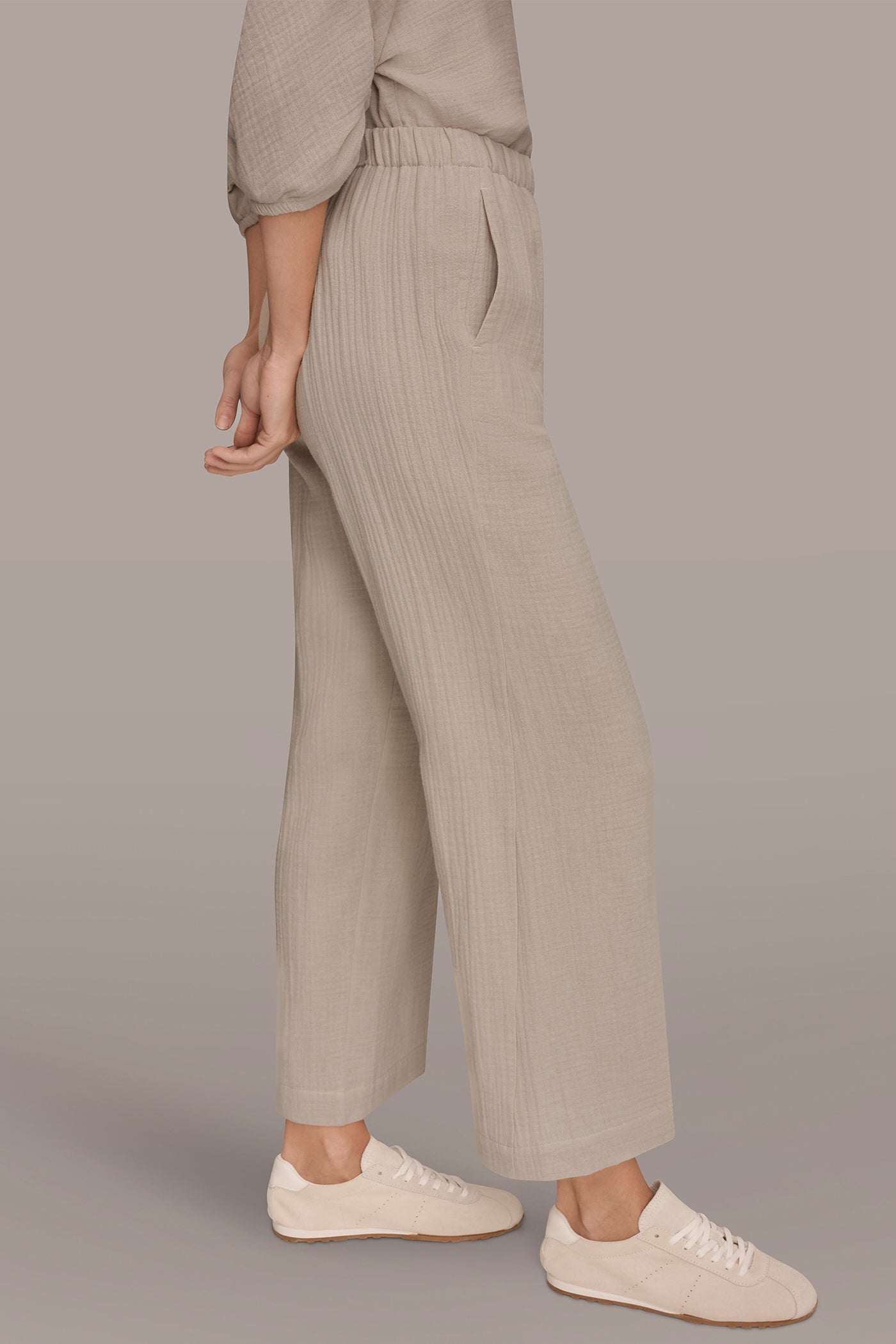 Tuscan Grey MID-RISE STRAIGHT-LEG PANT Donna Karan