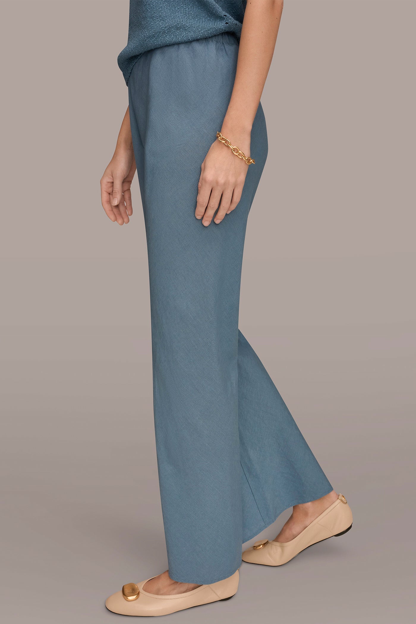 Washed Indigo MID-RISE RELAXED ANKLE PANT Donna Karan