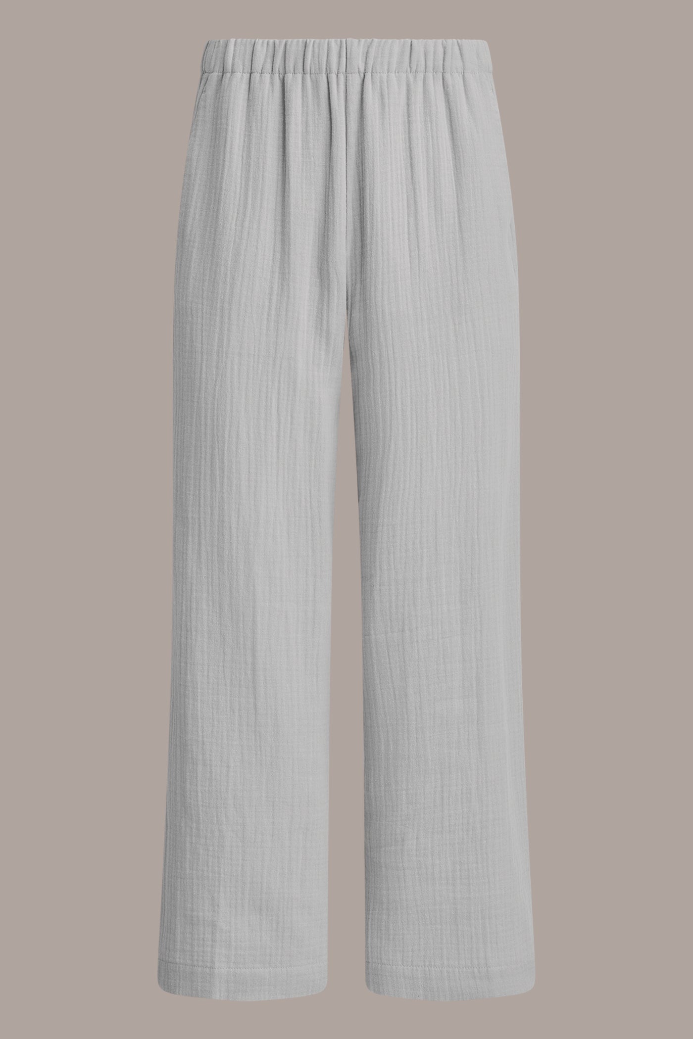Cream MID-RISE STRAIGHT-LEG PANT Donna Karan